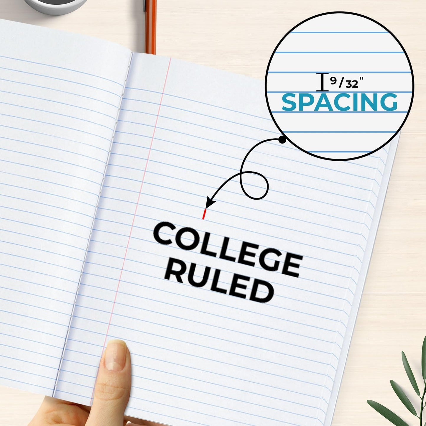 50 Pack Bulk Composition Notebooks College Ruled, 200 Pages (100 Sheets), 9-3/4 x 7-1/2, Black Marble Hard Cover, Bulk School Supplies, Bulk Notebooks for School, Bulk College Ruled Notebook