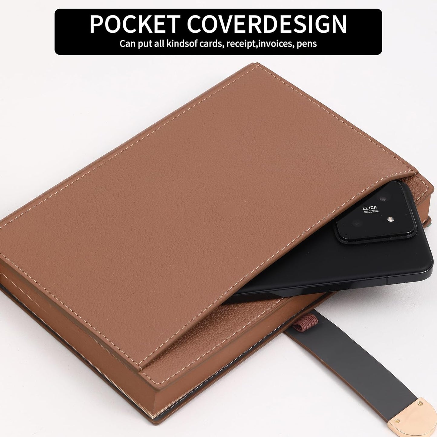 Textured Hardcover Lined Journal for Women Men Magnetic Buckle A5 Leather Journal Notebook with Gift Box 300 Pages 67 lb./100 gsm Paper College Ruled Journaling Notebook for Writing Work School Daily Diary