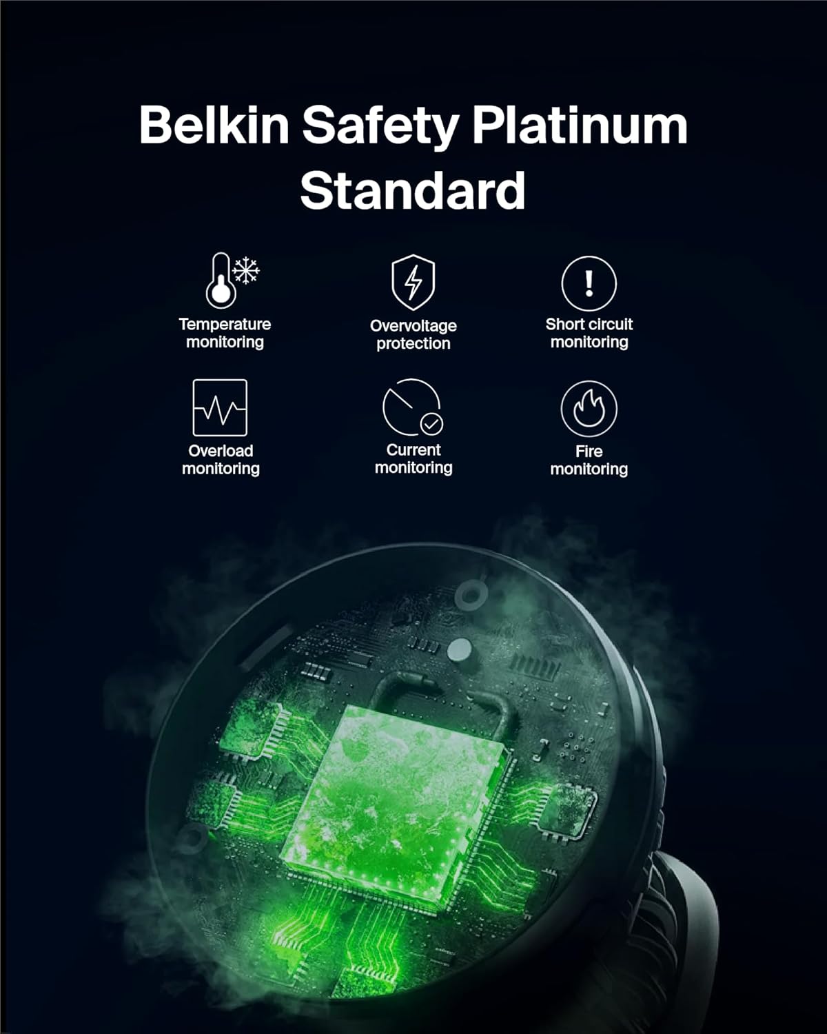 Belkin MagSafe-Compatible 3-in-1 Wireless Charger Stand 15W - Qi2-Certified Wireless Charging Station, Fast Charging of iPhone 16, AirPods, & Apple Watch - 36W Included - Black