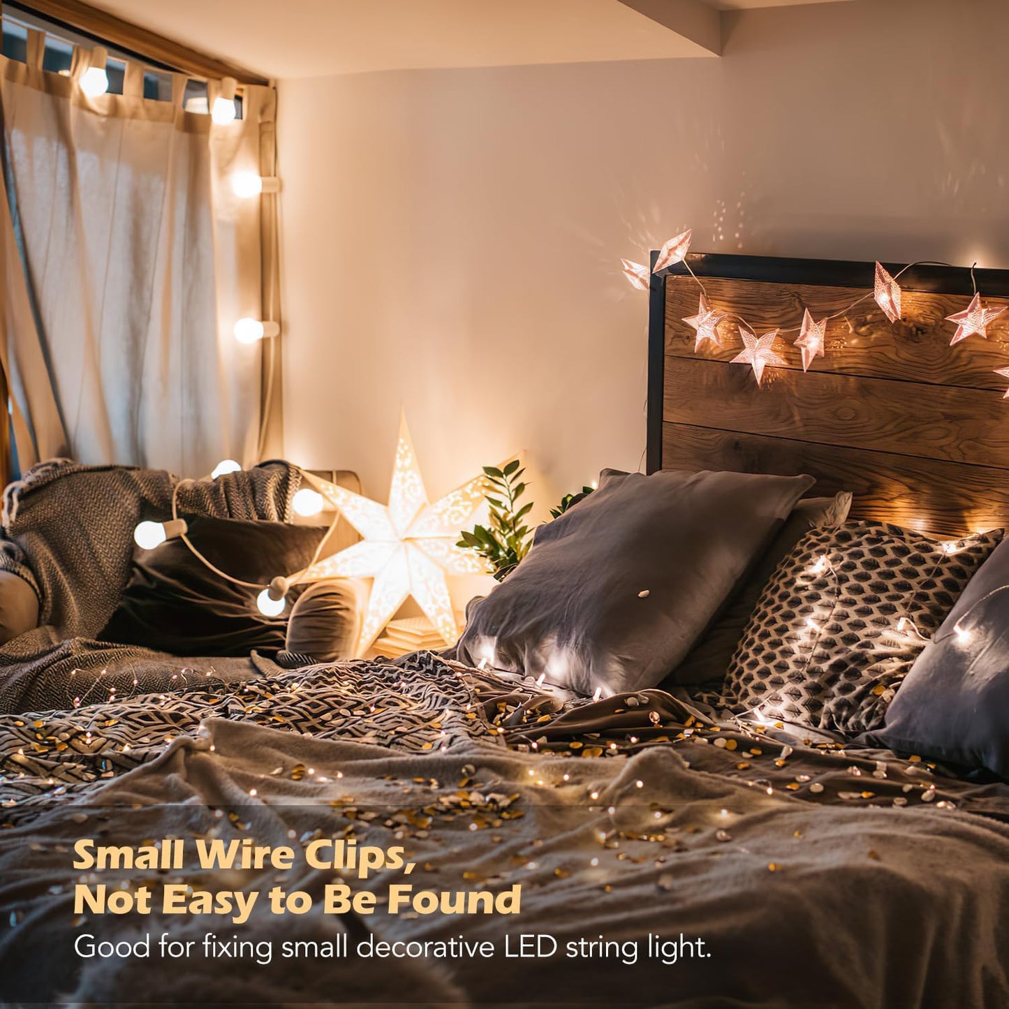 AGPTEK Ethernet Cable Clips, 60 PCS Adhesive Wire Clips, Flat Cord Clips Small Cable Holder Management for Home Wall Flat Ethernet Network Cord Organizer, Decoration Fairy Light Sticky Hooks, Clear