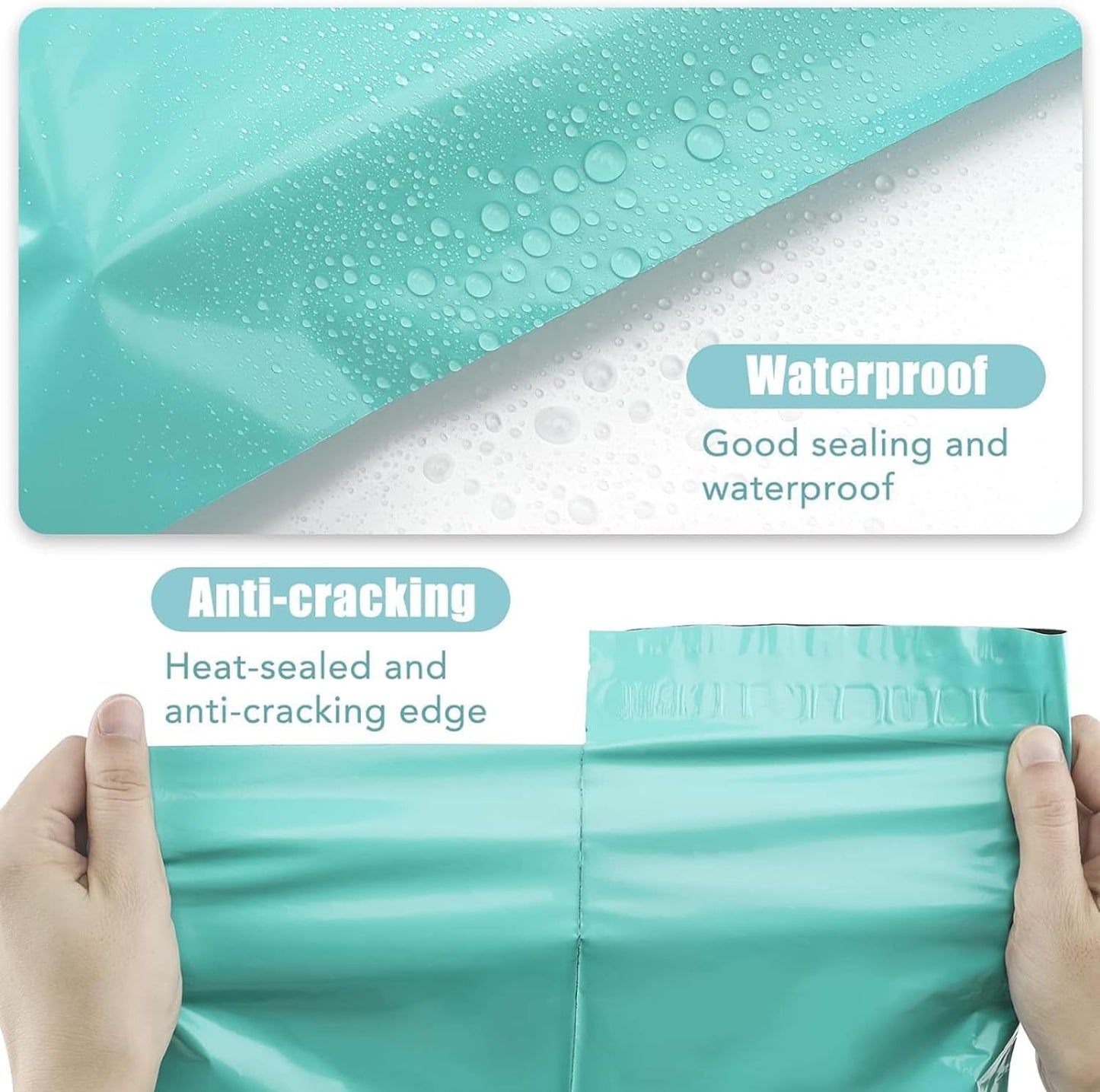 Metronic Poly Mailers 10X13 1200Pack, Strong Adhesive Shipping Bags for Clothing, Waterproof Shipping Envelopes Mailers Poly Bags for Small Businesses, Flexible Packages Bags Teal