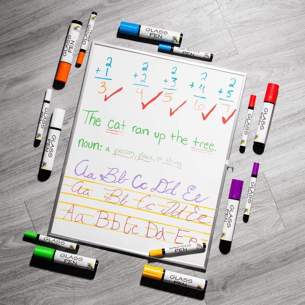 Glass Pen Window Marker: Liquid Chalk Pens for Glass, Whiteboard Markers with Washable Paint - Graduation, Car Windows, Mirror Pen, Storefront, Wedding, Parade, Party & Holiday (5 Pens - Fine Tip)