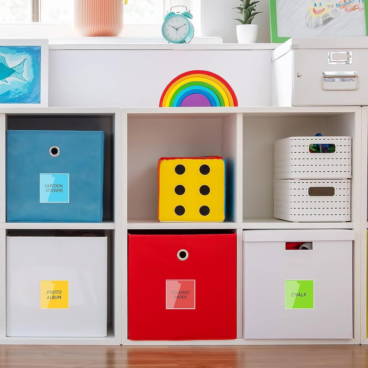 Chinco 30 Pcs Self Adhesive Pockets, Bin Labels for Storage Bins, Clear Pocket Label Sleeves, Plastic Index Card Holder with Top Open for Organizing Bins Box Drawer (3.89 x 2.67 Inch)