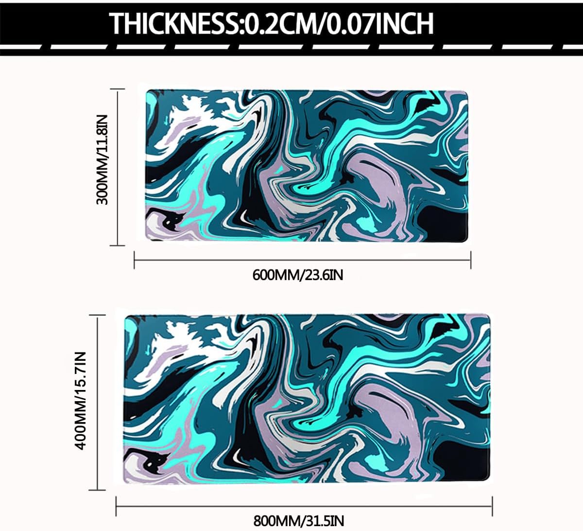 Large Mouse Pad for Desk - Gaming Mouse Pad with Stitched Edges, Anti-Slip Base, Desk Mat Desk Pad for Keyboard and Mouse