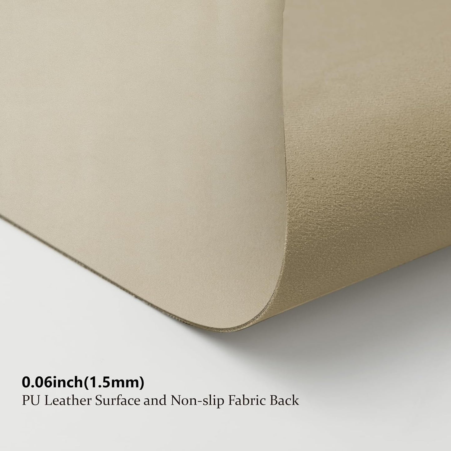 Compact Leather Desk Mat - Small Non-Slip PU Desk Pad for Office and Home - Ideal for Large Mouse Pad and Small Desk Mats on Top of Desks (Champagne Gold,23.6"x 11.8")