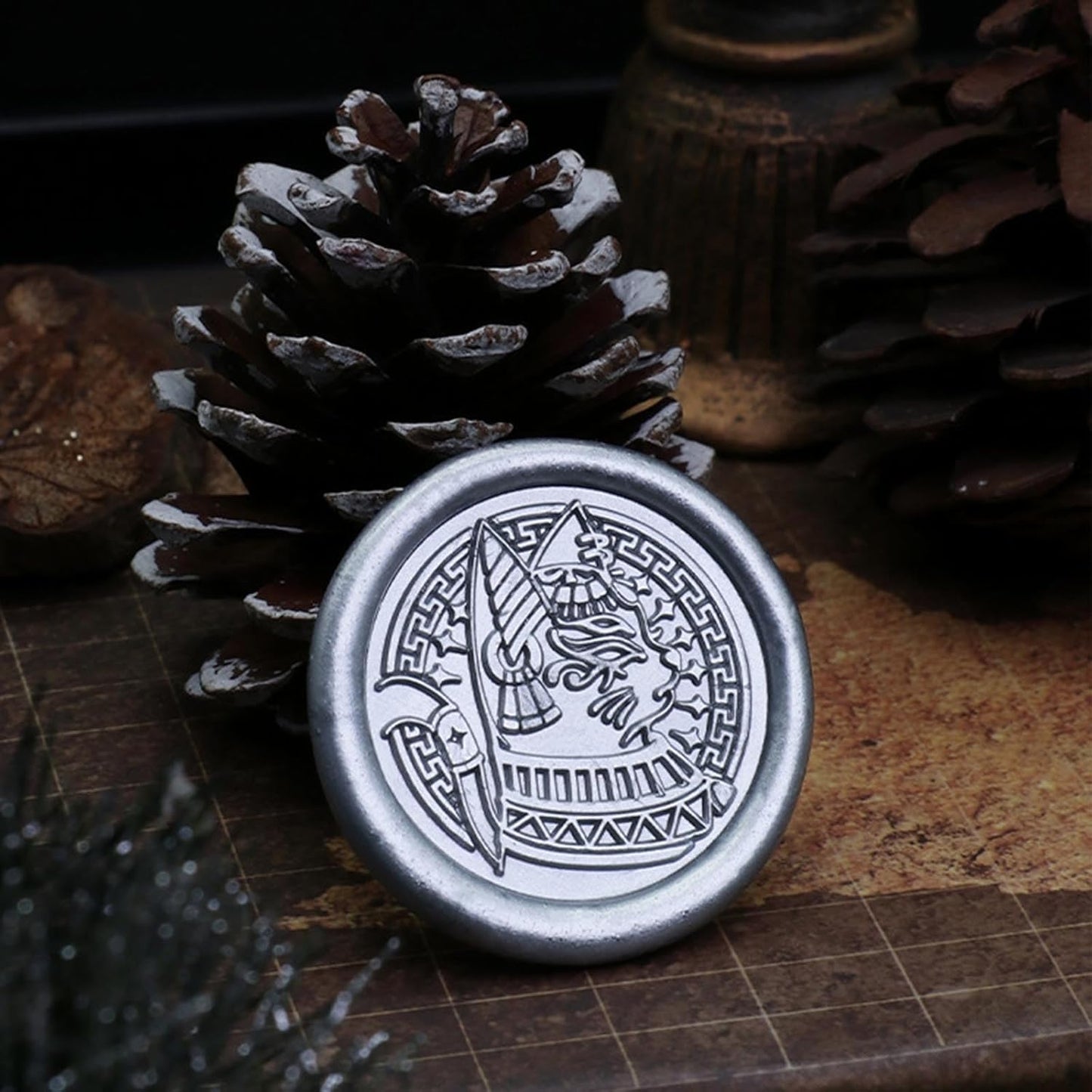 Bastet Wax Seal Stamp - Ancient Egyptian War Goddess Cat Sealing Wax Stamp, Removable Retro Stamp with Handle for Wedding Party Invitation Gift Wrapping Envelopes