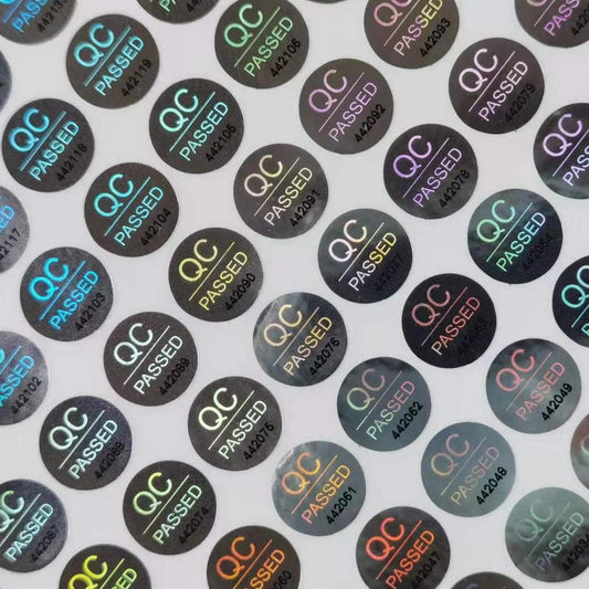 2300pcs 0.39 inch QC Passed Tamper Proof Stickers Silver High Security Tamper Evident Warranty Void Hologram Labels w/Unique Sequential Serial Numbering