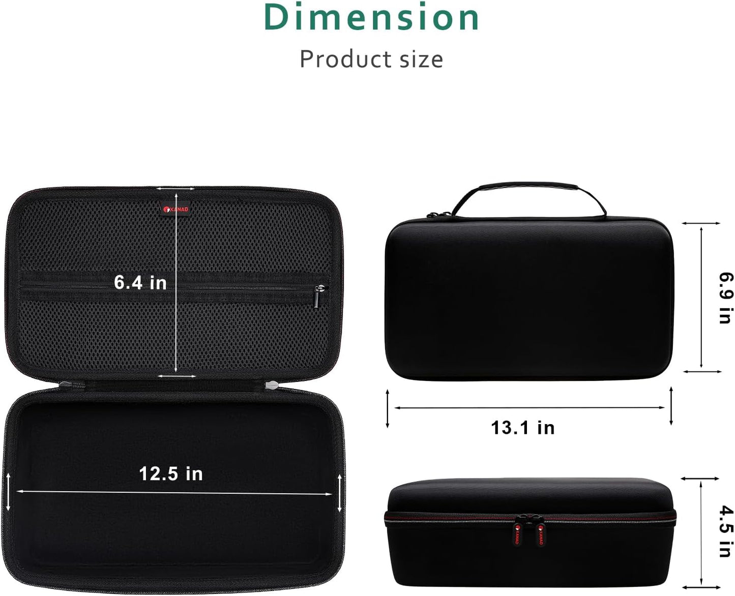 XANAD Hard Case for Fujitsu ScanSnap iX1300 or Doxie Pro DX400 Scanner USB Double-Sided Color Document-Scanner Carrying Storage Bag