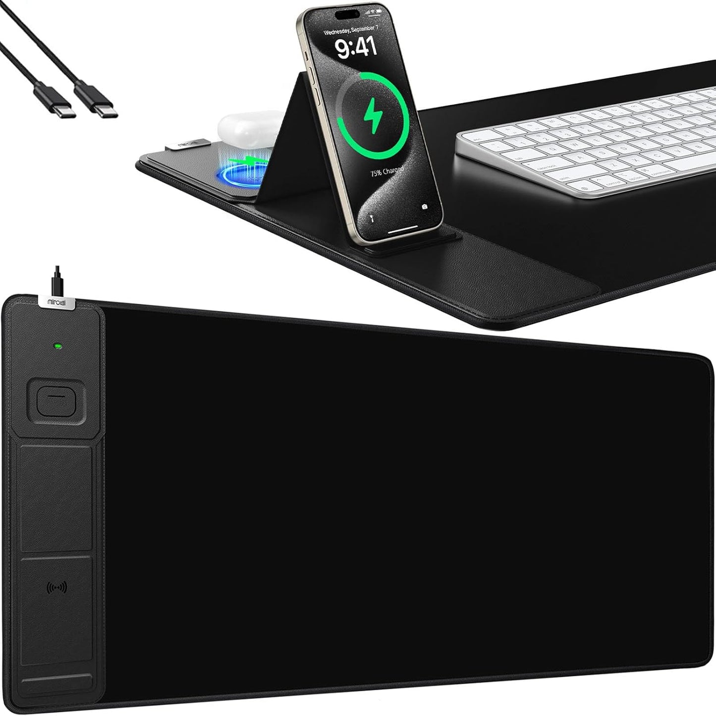 Mouse Pad, Office Desk Mat, Large Gaming Mousepad with Superior Micro-Weave Cloth, XXL Desk Pad with Stitched Edges, Non-Slip, Waterproof Writing Keyboard Pad for Gamer, Laptop, Work & Home