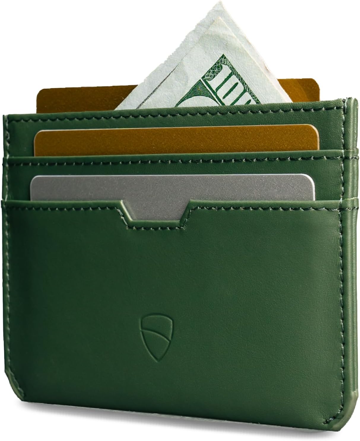 Vaultskin MOORGATE Slim Card Holder - Minimalist Leather Wallet, RFID Blocking Sleeve, Fits Front Pocket, for Men and Women