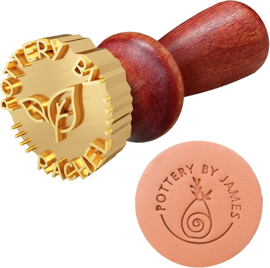 Custom Pottery Stamp - Personalized Clay Stamp with Your Logo Design - Create Unique Imprints in Pottery - Potters Lovers Gift Polymer Clay Tool