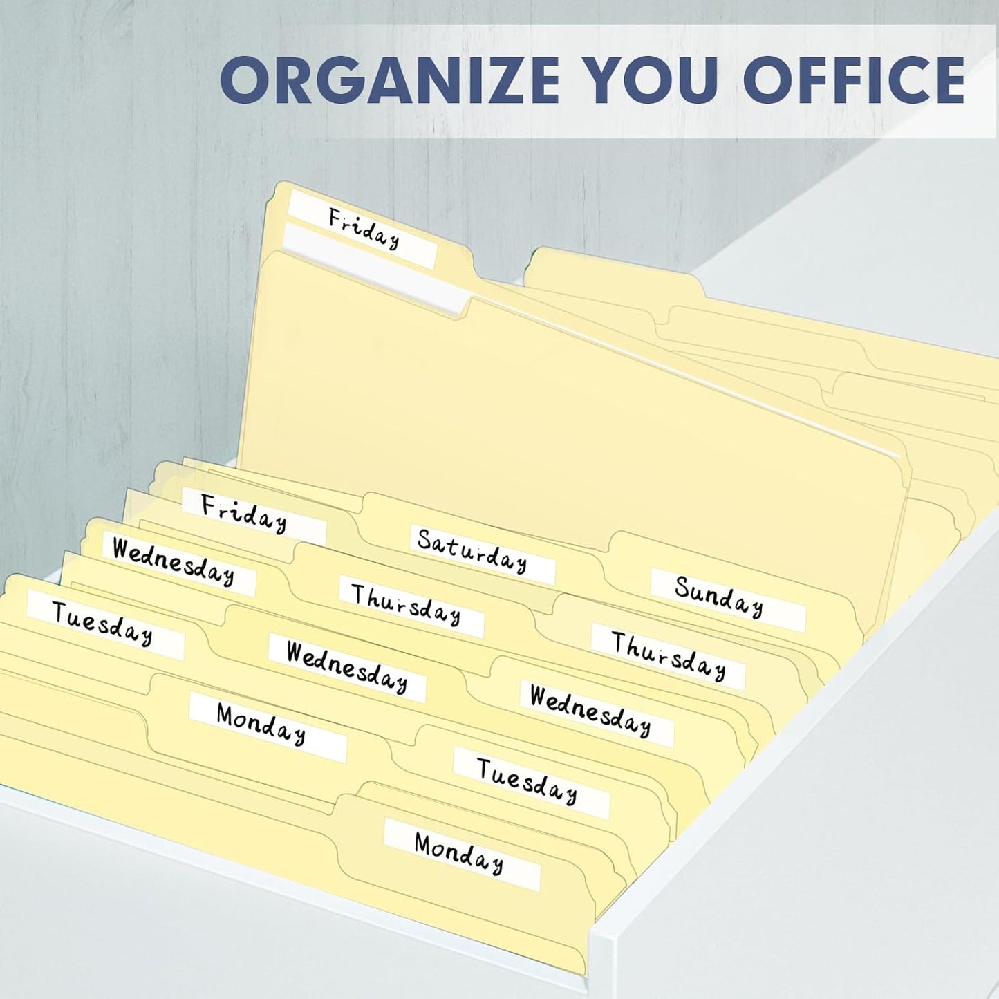 File Folder, PANDRI 220 Pack File Folder, 1/3 Cut Tab, Letter Size, Filing Folder for Office School Business, Manila