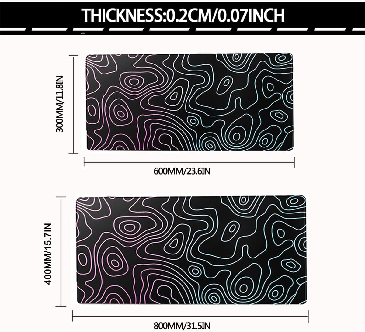 Large Mouse Pad for Desk - Gaming Mouse Pad with Stitched Edges, Anti-Slip Base, Desk Mat Desk Pad for Keyboard and Mouse