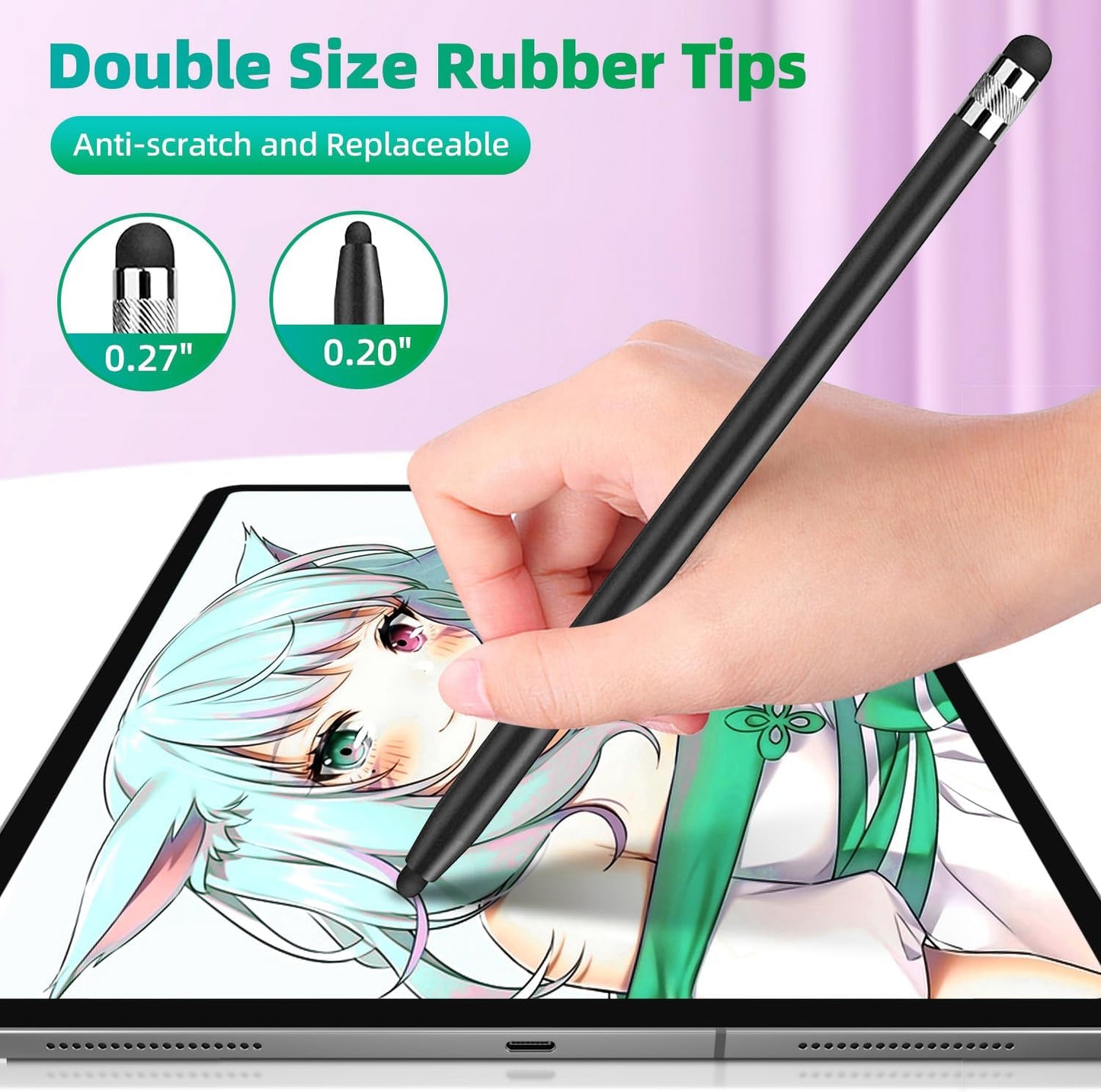 Stylus for Touch Screens (5Pack) Stylus Pens for iPad iPhone Android Chromebook Tablets and More Capacitive Touchscreen Devices High Sensitivity & Precision No Scratches Rubber Tips Stylist