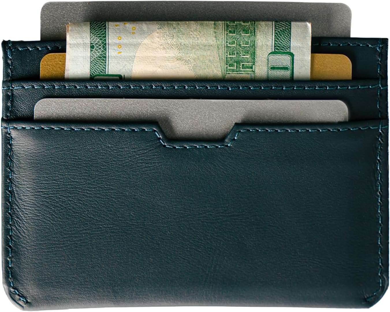 Vaultskin MOORGATE Slim Card Holder - Minimalist Leather Wallet, RFID Blocking Sleeve, Fits Front Pocket, for Men and Women