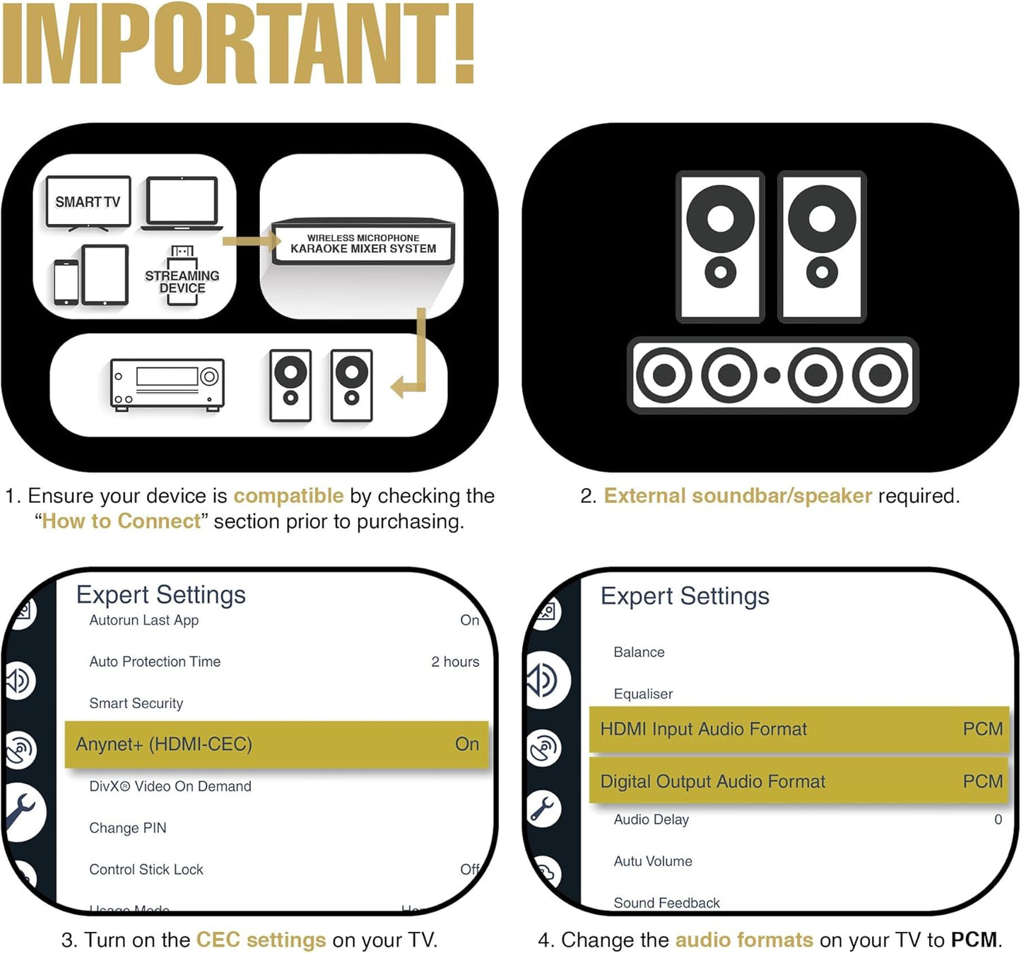 Sound Town Wireless Microphone Karaoke Mixer System with HD Audio Return Channel, Optical (Toslink), AUX, Supports Smart TV, Media Box, PC, Bluetooth, Soundbar, Receiver (SWM16-MAX)