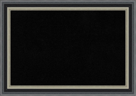 Amanti Art Black Cork Board for Wall, 15x21 Vision Board with Black Wood Frame, Small Corkboard Office Decor for Home Organization, Modern Corkboard Pinboard to Display Items for Home Organization in