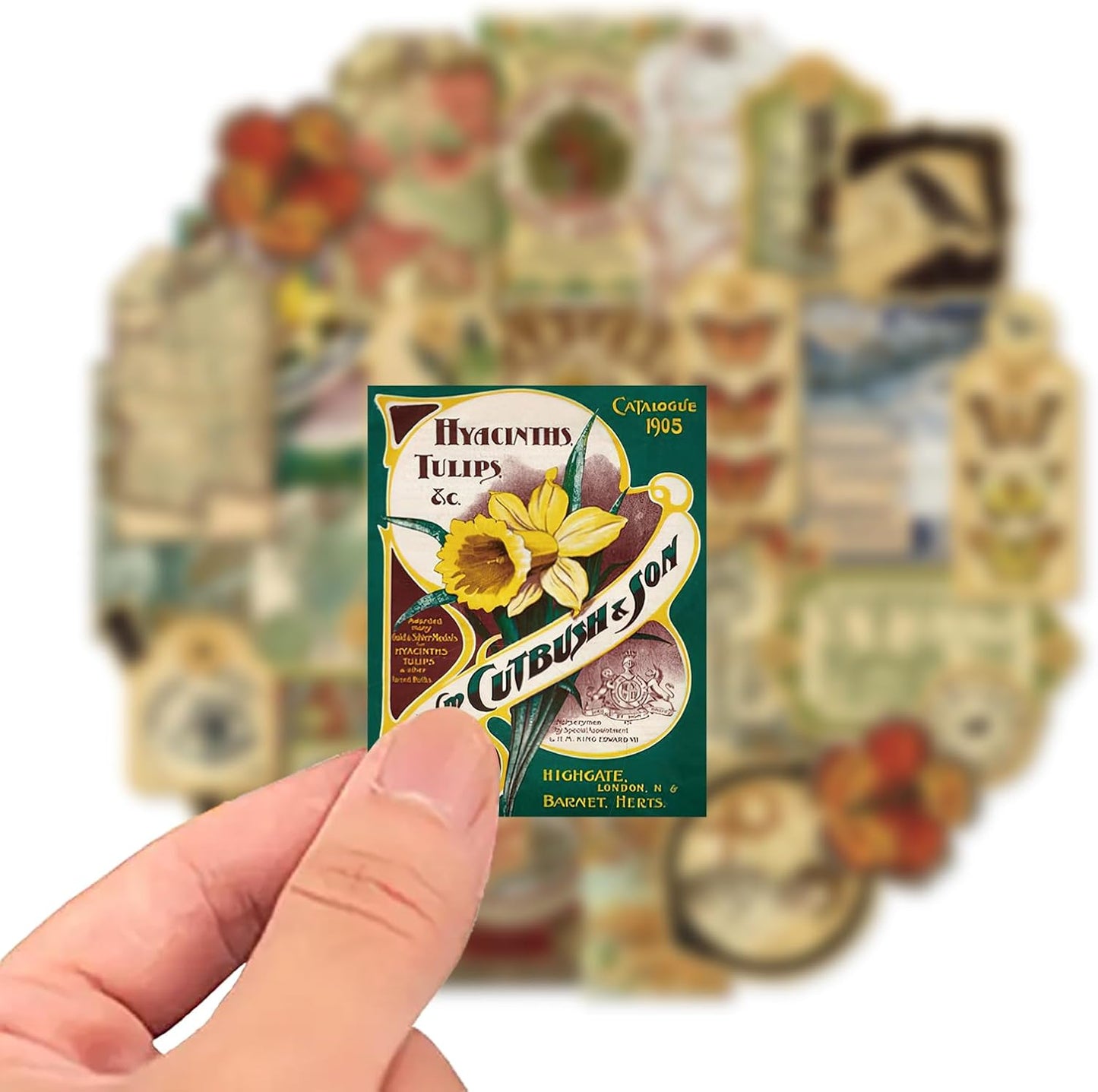 PRSTINCOL 116Pcs Vintage Stickers - Junk Journal Supplies - Waterproof Cute Aesthetic Stickers for Adults, Water Bottles, Planners - Durable Sticker Pack