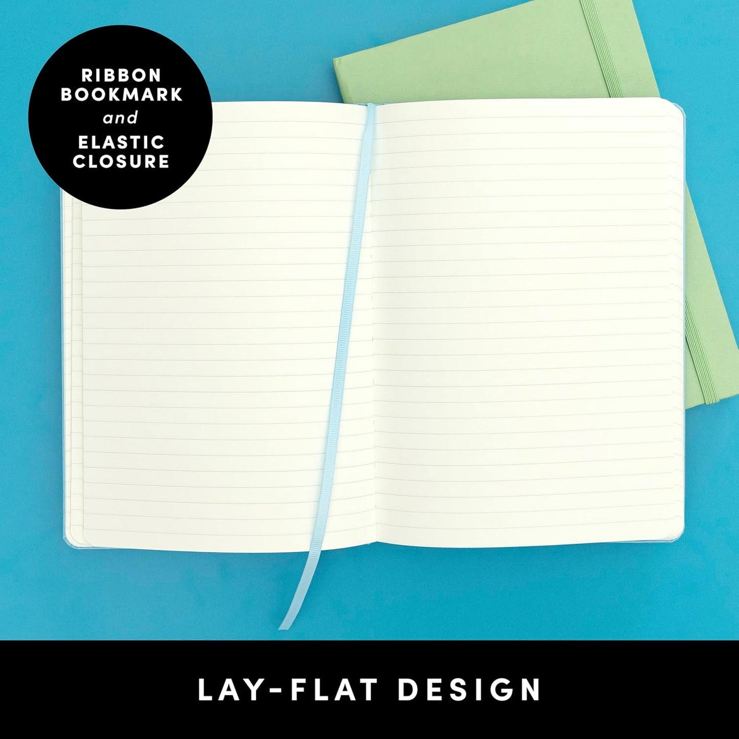 PAPERAGE Lined Journal Notebook, 3 Pack, (Blush, Mint, Lavender), 160 Pages, Medium 5.6 in x 8 in - 100 GSM Thick Paper – Hardcover Journaling Notebook for Work, School & Note Taking