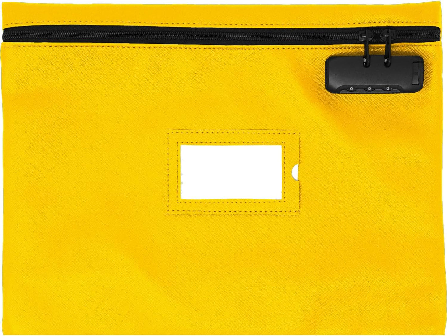Yellow Notary Bag with Lock | 14x11 inch | Zipper Supplies Bag | Locking Document Case for Notary Kit, Stamp, Embosser, Ink Pad, and Valuables