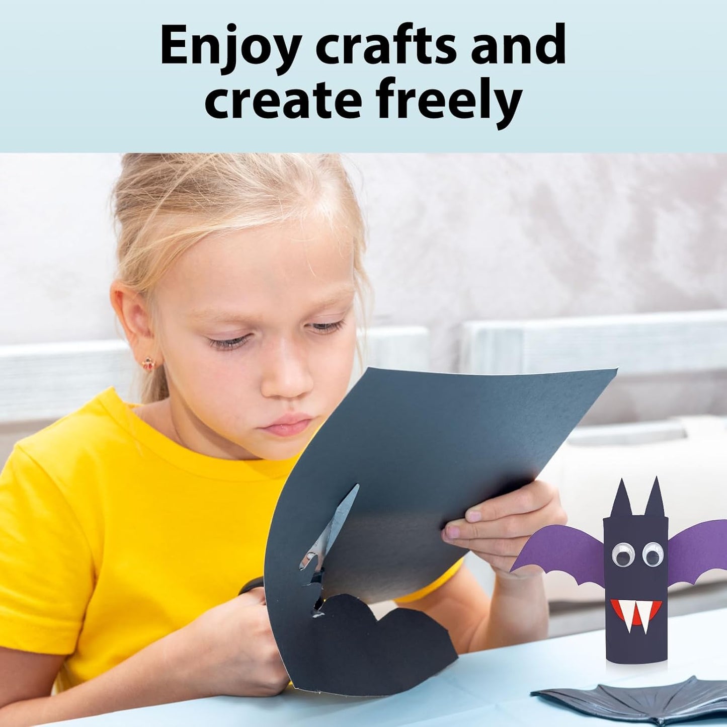 OcePor 50 Sheets Black Cardstock 8.5” x 11”, 92lb/250gsm Black Card Stock, Thick Card Stock Paper, Heavy Cardstock Paper for Printer, Resume, Scrapbooks, Art, Crafts, Business Cards