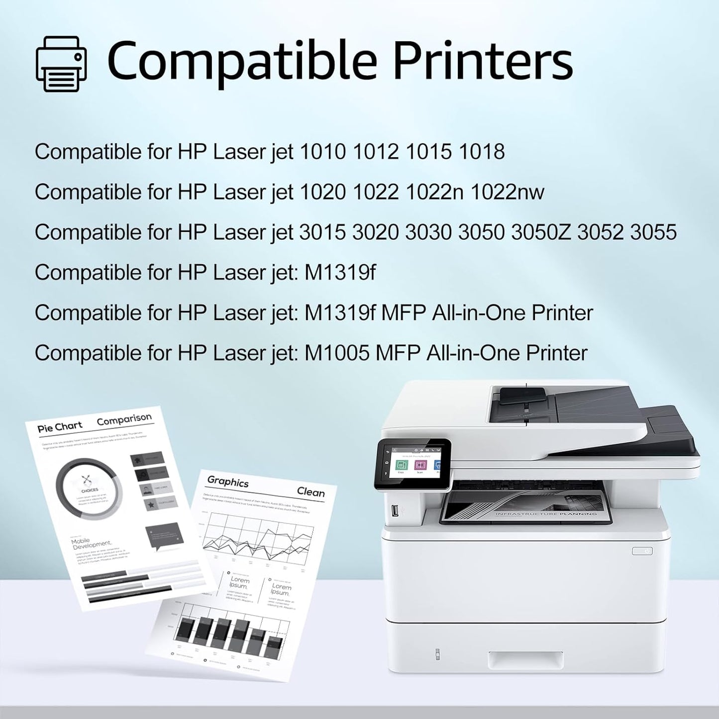 greencycle Q2612X (3000pages) 12A q2612A High Yield Toner Replacement Compatible for HP 12X Black Toner Cartridge Laserjet 1018 1020 1022 3015 3050 3055 M1319F Printer Ink Cartridge (4PCS)