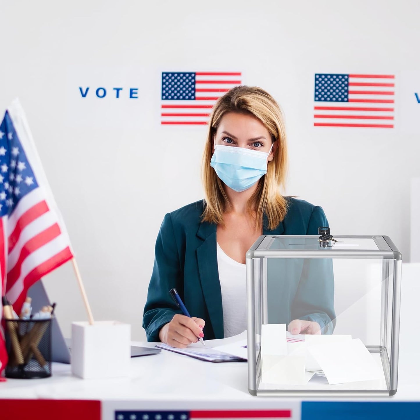 Acrylic Donation Raffle Box with Slot & Lock, Large Clear Ballot Offering Suggestion Ticket Holder for Fundraising Drawing Storage Container Tip Jar Voting Charity(12 x 12 x 12 In,Clear)