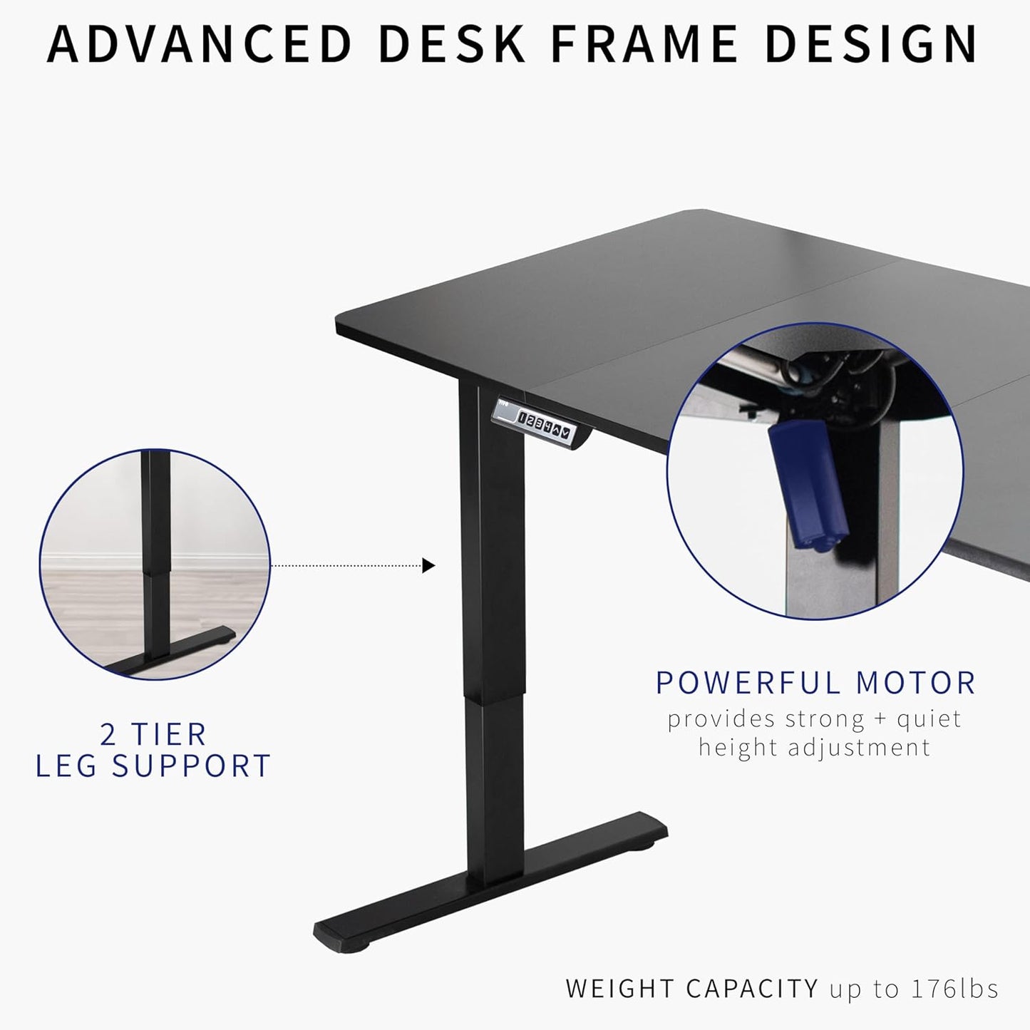VIVO Electric 60 x 30 in Standing Desk, Memory Height Adjustment, 1B Series, Light Wood Top Gray Frame, DESK-KIT-1G6C-30