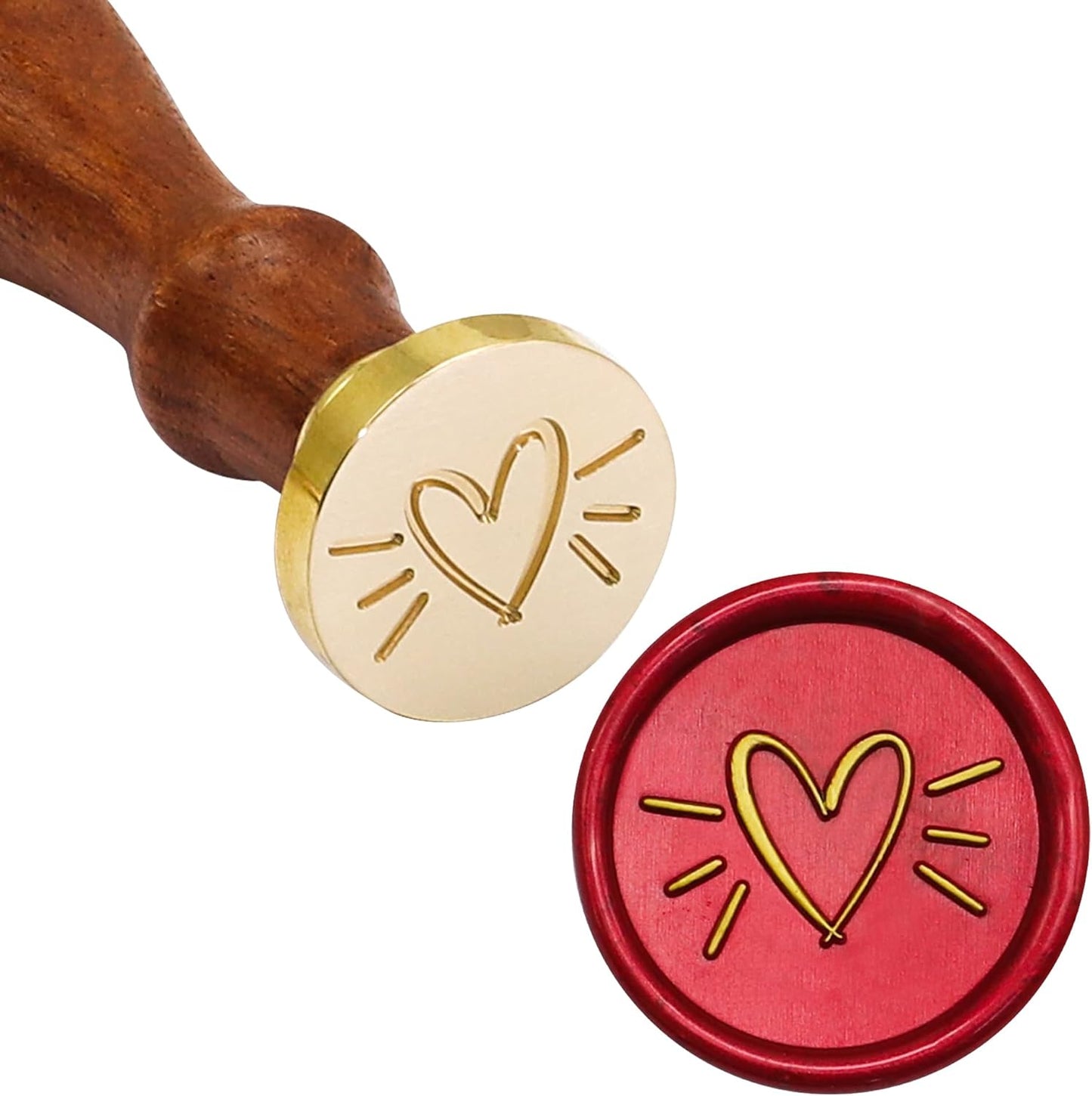 SWANGSA Wax Seal Kit, Heart Stamp With 200pcs Sealing Beads, Great for Embellishment of Wedding Invitations, Wine Packages, Gift Wraps