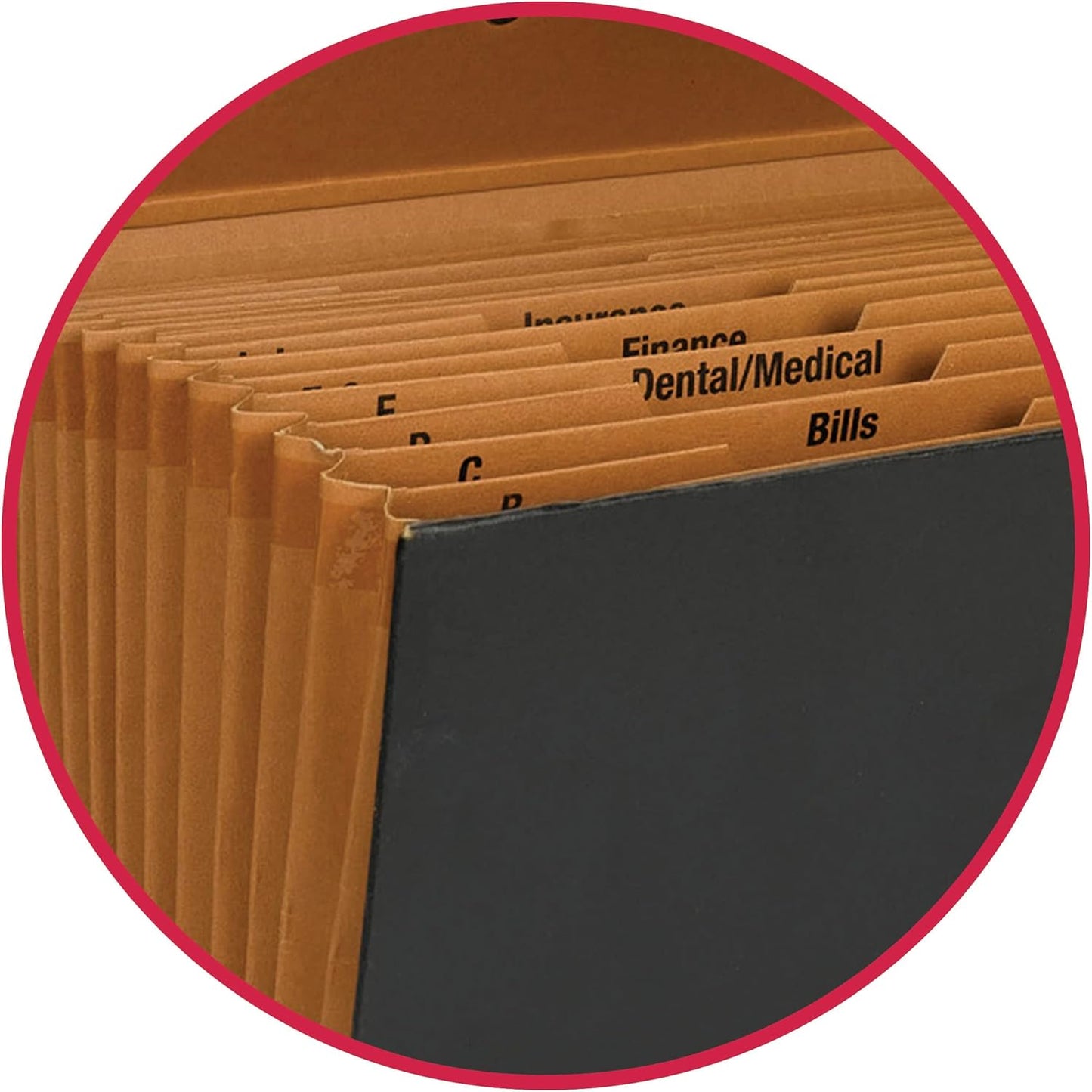 Smead A-Z and Subject Expanding File Box, 19 Pockets, Printed Alphabetic (A-Z)/Subject, Latch Closure, Legal Size, Black (70804)