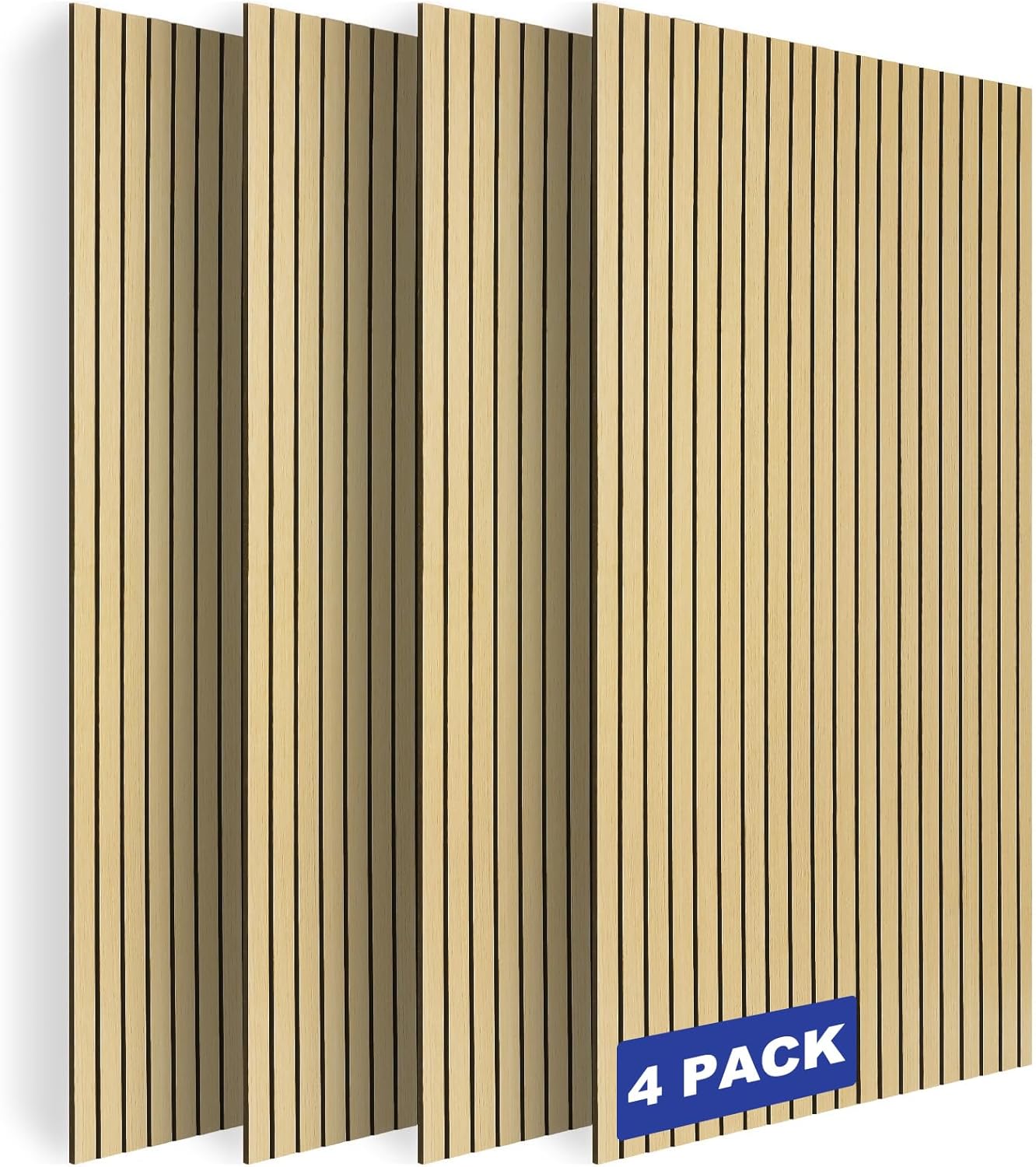BUBOS 4 Pack Large Acoustic Panels,47.2"x23.6"Acoustic Wall Panels,Self-adhesive Sound Proof Panels for Walls,Decorative Soundproof Panels for Recording Studio&Office (Oak)