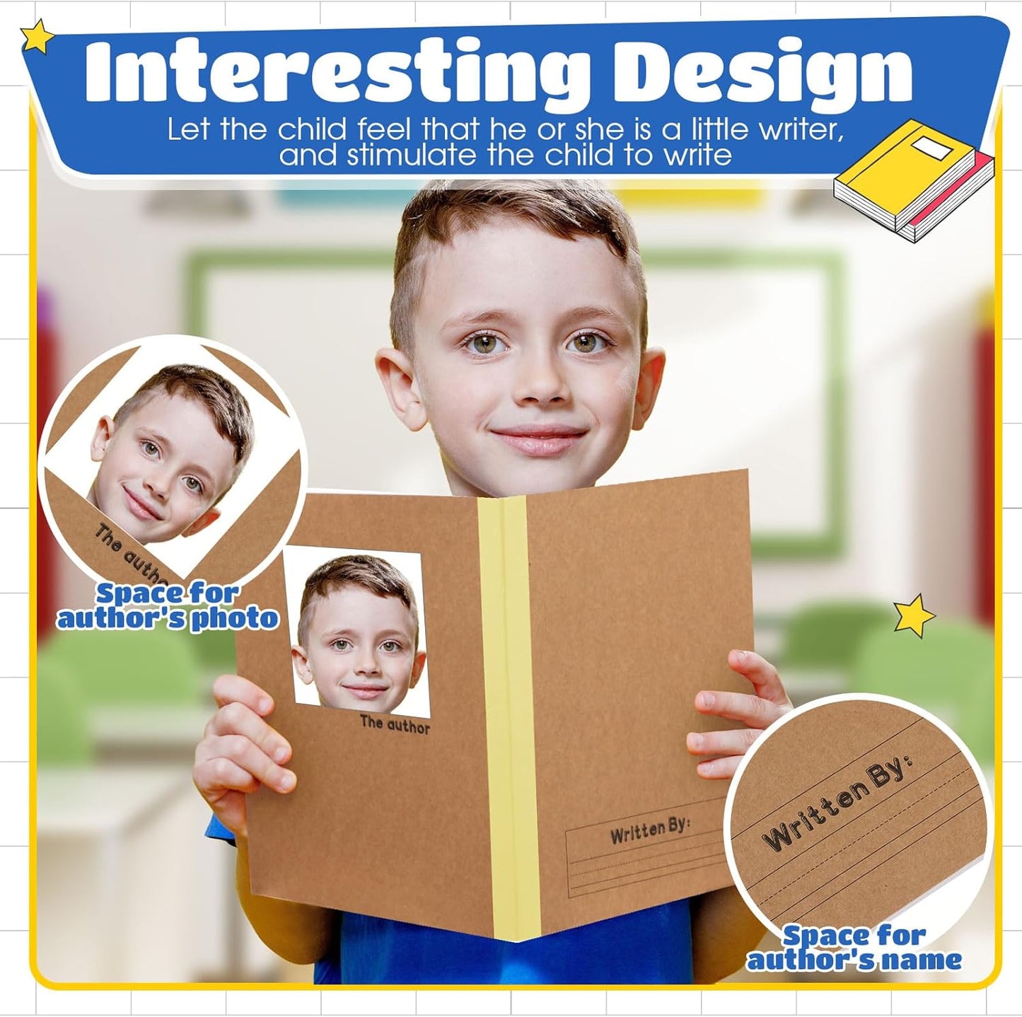 Henoyso 60 Pcs Primary Composition Notebook 9 3/4 x 7 1/2 Inch Kids Journal, Back to School Supplies, K-2 Primary Writing Notebook for Kids Student Draw and Write Story Journal (Colorful Macaron Color)