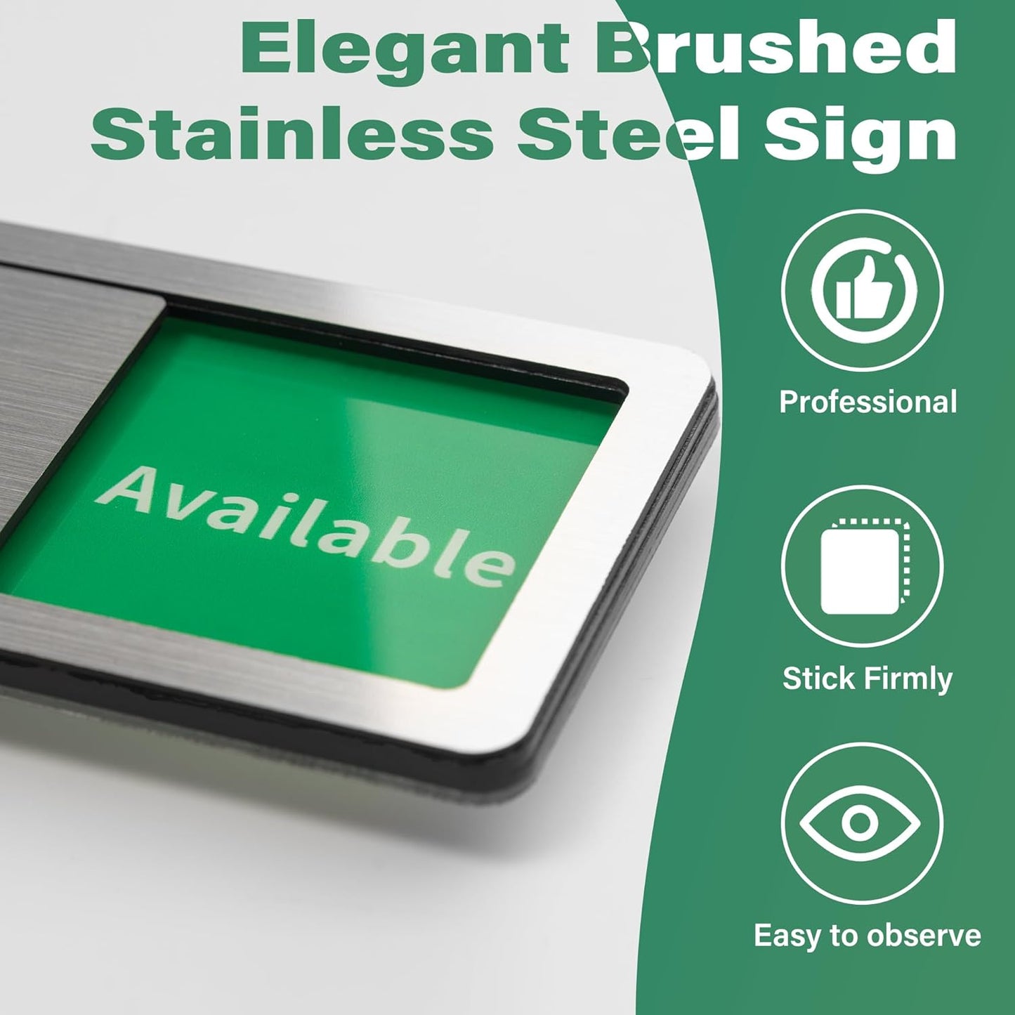 Interview Room Door Sign,Do Not Disturb- In Use/Available Slider Signs for Office Meeting Room,Business Vacant Occupied Privacy Door Sign