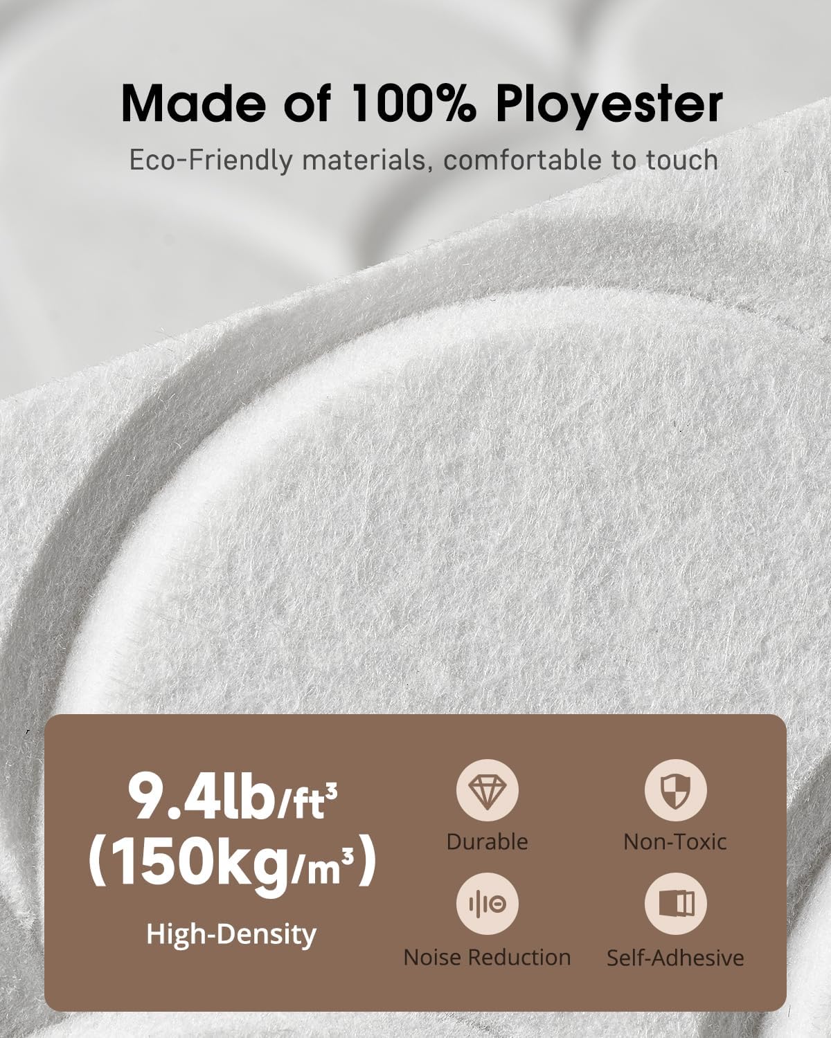 Acoustic Panels Self-Adhesive, 12 Pack Sound Proof Foam Panels for Walls, 12" X 12" X 0.4" High Density Soundproof Wall Panels for Door, Ceiling, Home Office White