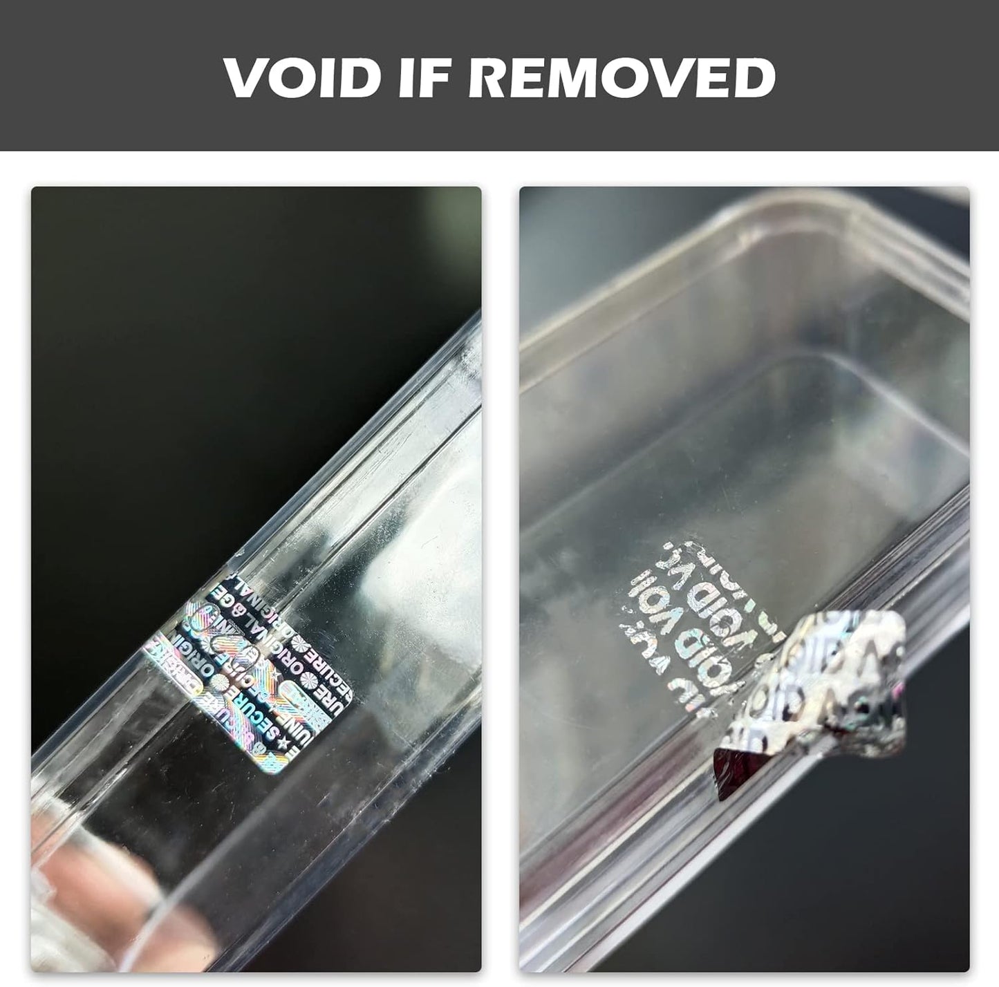 380pcs Tamper Proof Hologram Stickers Original Security Labels Genuine Warranty Void Seal Tamper evident Sticker with Unique Serial Number (1.2x0.4inch)