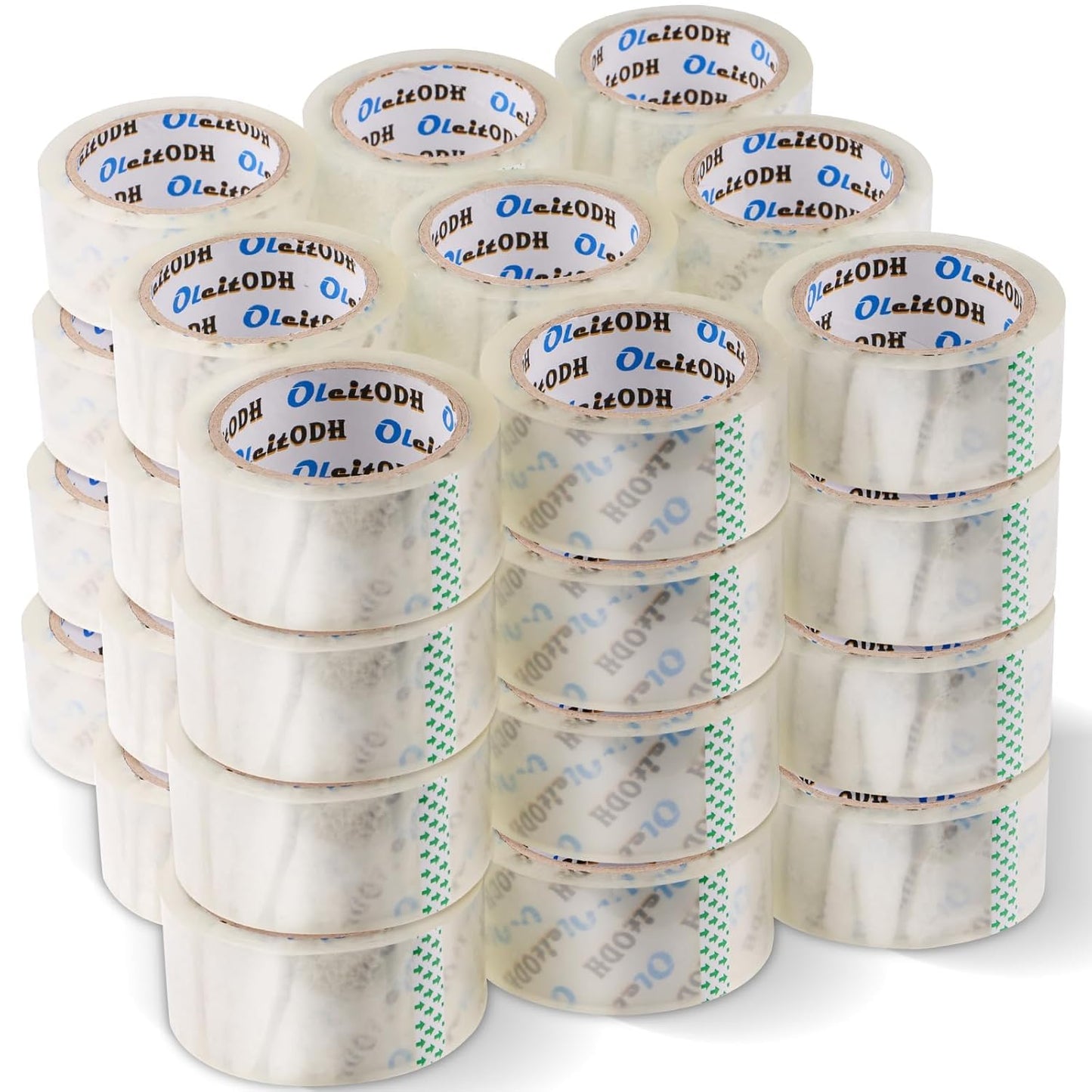 24 Rolls Clear Packaging Tape Bulk, 3" X 55 yd Shipping Tape Bulk, Total 1320 Yards, 2.7 mil, 3" Core, Heavy Duty Packing Tape Refills for Moving Boxes, Package, Mailing