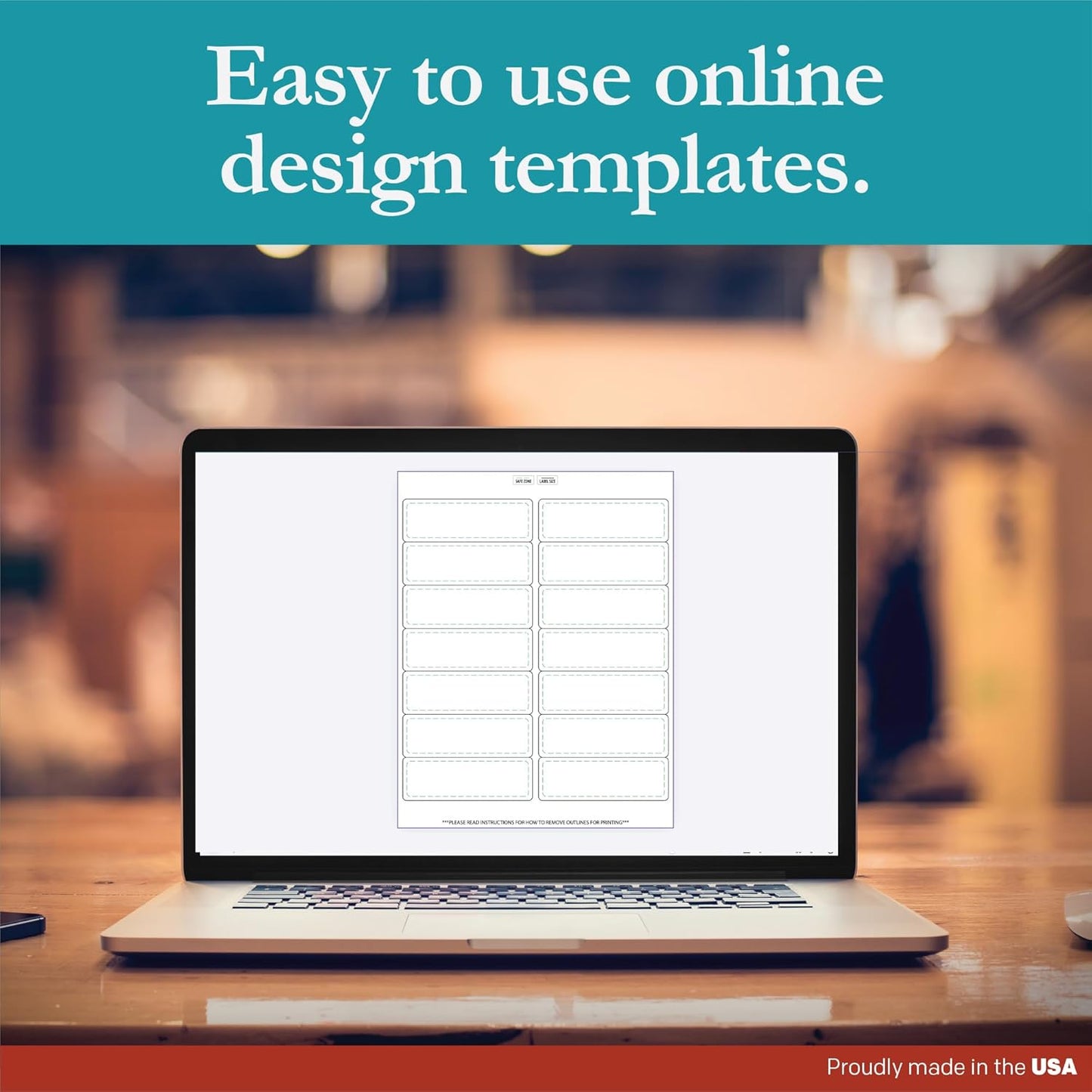 Premium Label Supply White Sticker Mailing Labels – 4" x 1.33" – Laser/Inkjet Compatible – (14 per Sheet), 25 Sheets – 350 Total Adhesive Labels