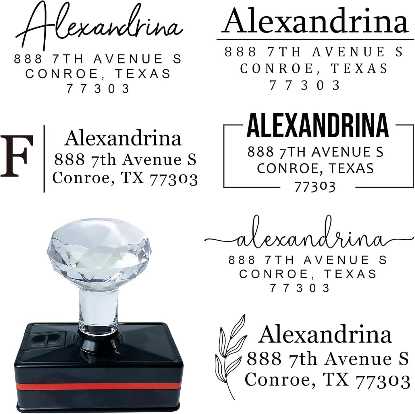 Address Stamp Self Inking Personalized 4 Lines, Custom Return Address Stamp with Clear, Consistent Impressions