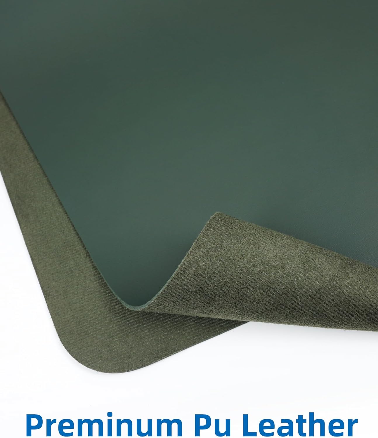 Non-Slip Desk Pad,Mouse Pad,Waterproof PU Leather Desk Protector,Ultra Thin Large Desk Blotter,Waterproof Keyboard mat for Office/Home/Decor(Dark Green 23.6" x 13")