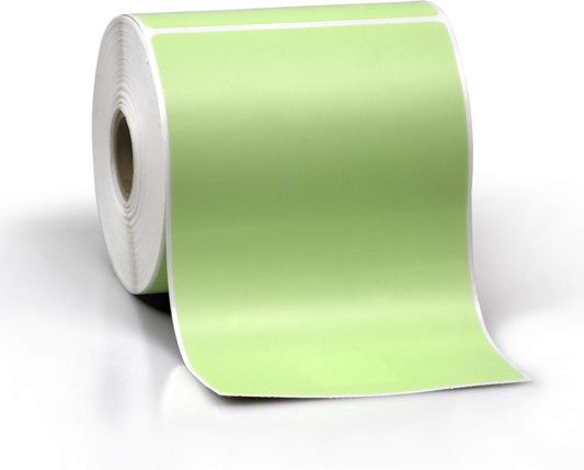 4" X 6" Direct Thermal Perforated Stickers Labels for Shipping Labels, Inventory, and Color Coding - Compatible with Zebra, Rollo, Godex and More (Green, 24 Rolls)