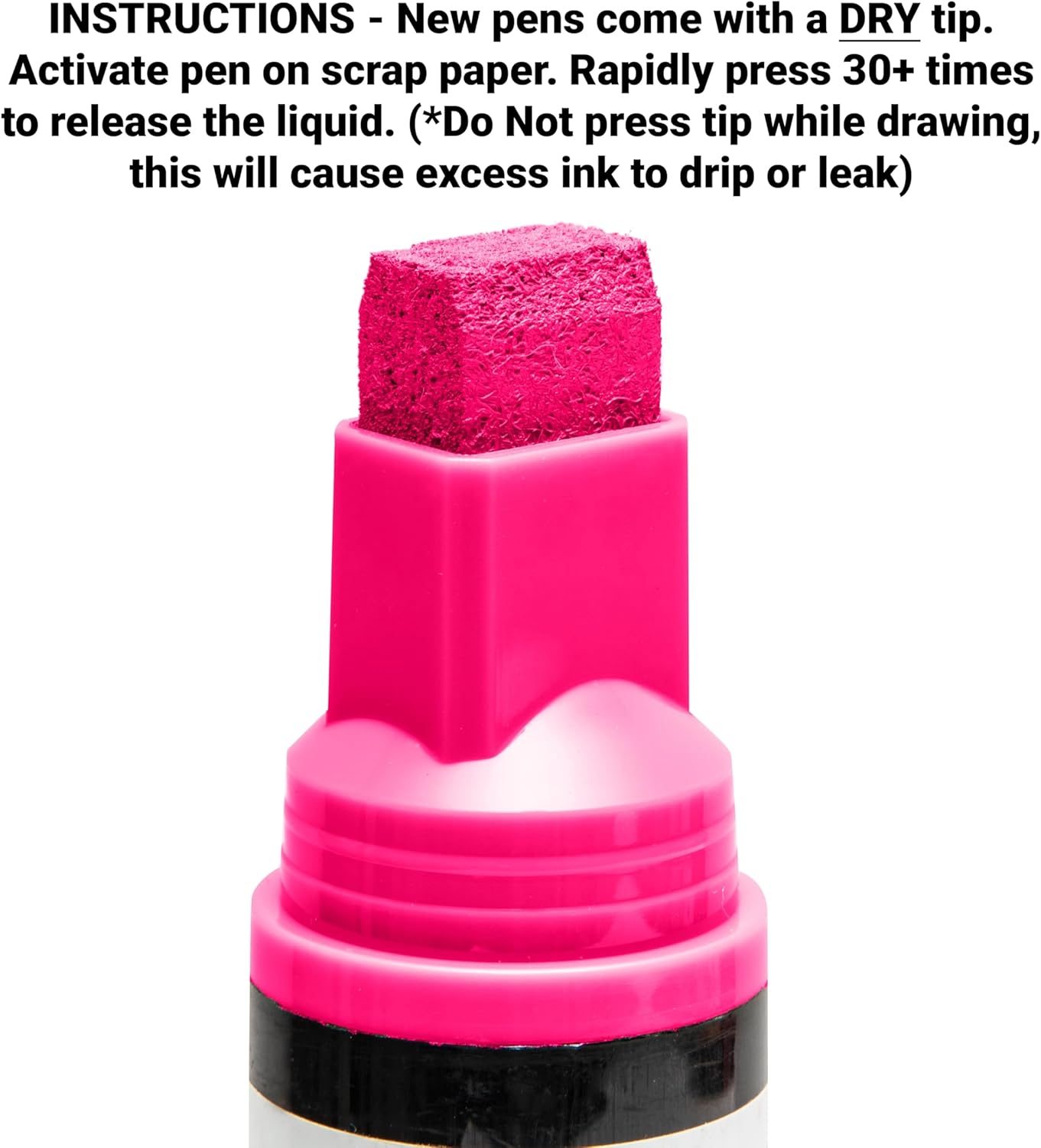 Glass Pen Window Marker: Liquid Chalk Pens for Glass, Whiteboard Markers with Washable Paint - Graduation, Car Windows, Mirror Pen, Storefront, Wedding, Parade, Party & Holiday (Pink, Jumbo Tip)