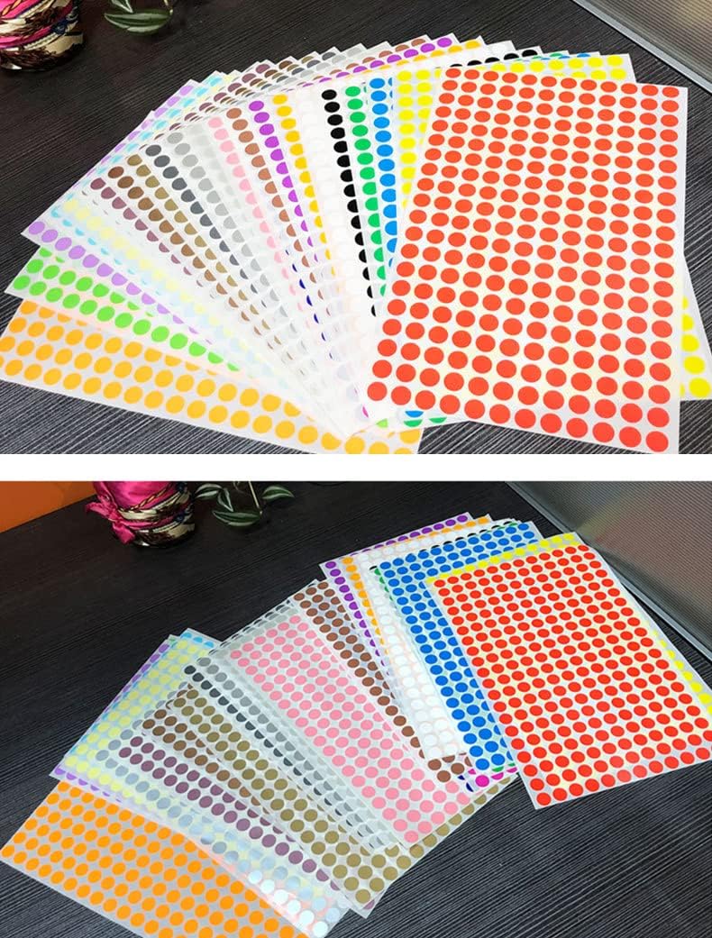 Color Book Spine Labels | 1000pcs for Classroom Library Organization | Rainbow Book Spine Stickers 25 Assorted Colors,1"