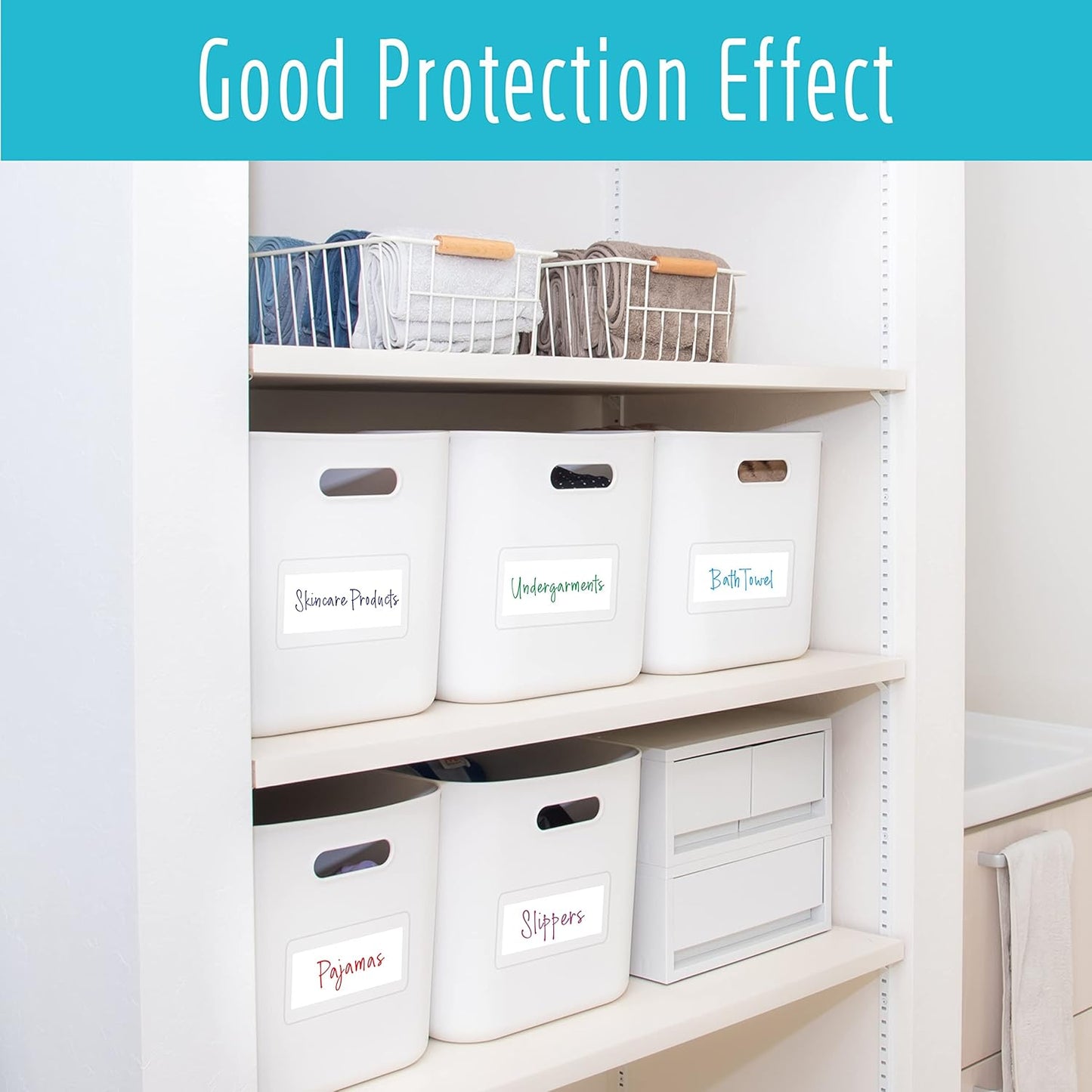 500 PCS Label Protector, Transparent Waterproof Clear Wafer Seal Stickers for Protecting Package Envelope Mail Barcodes, Numbers and Stickers Mega Bundle with Perforation Line in Roll (4 x 2 inch)