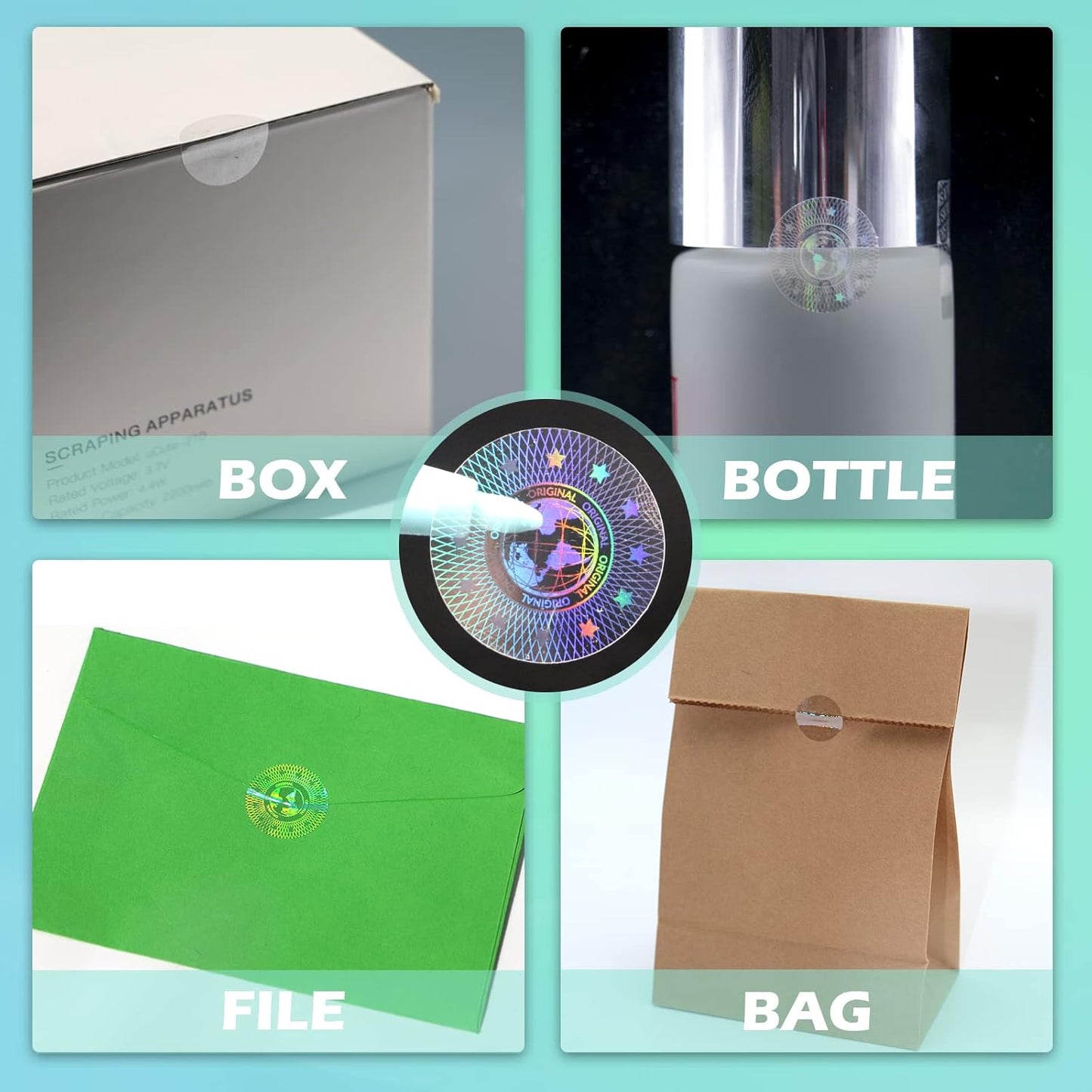 Tamper Evident Labels Hologram Transparent Blank Crystal Clear Sealing Package Seal Self Adhesive Security Warranty Void Tamper Proof Stickers Round 0.8 inch Diameter(320pcs)