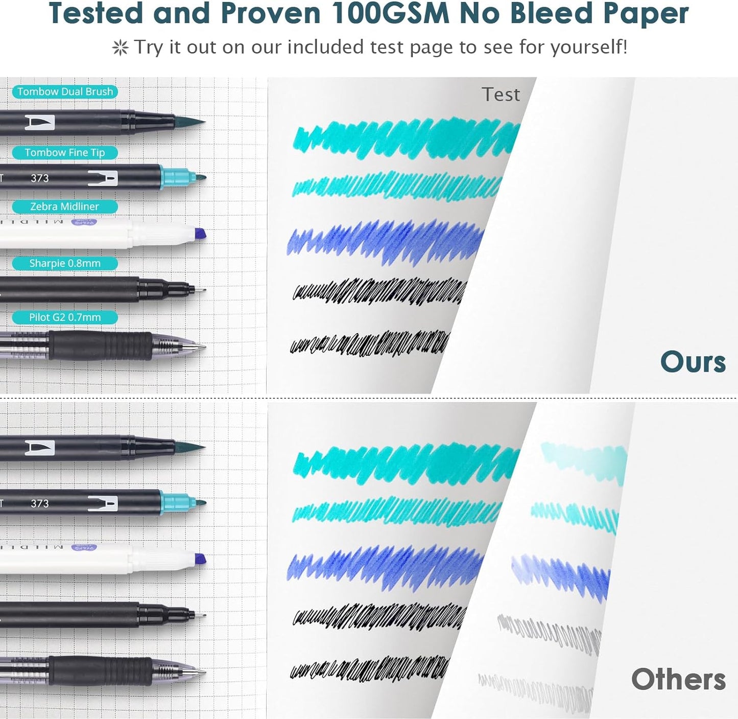 Graph Paper Notebook, 312 Numbered Pages A5 Hardcover Leather Journal, 100gsm No Bleed Grid Paper Notebook with Index Pages, Grid Notebook for Graphing Notes Math, 5.75" x 8.38", Grey Blue