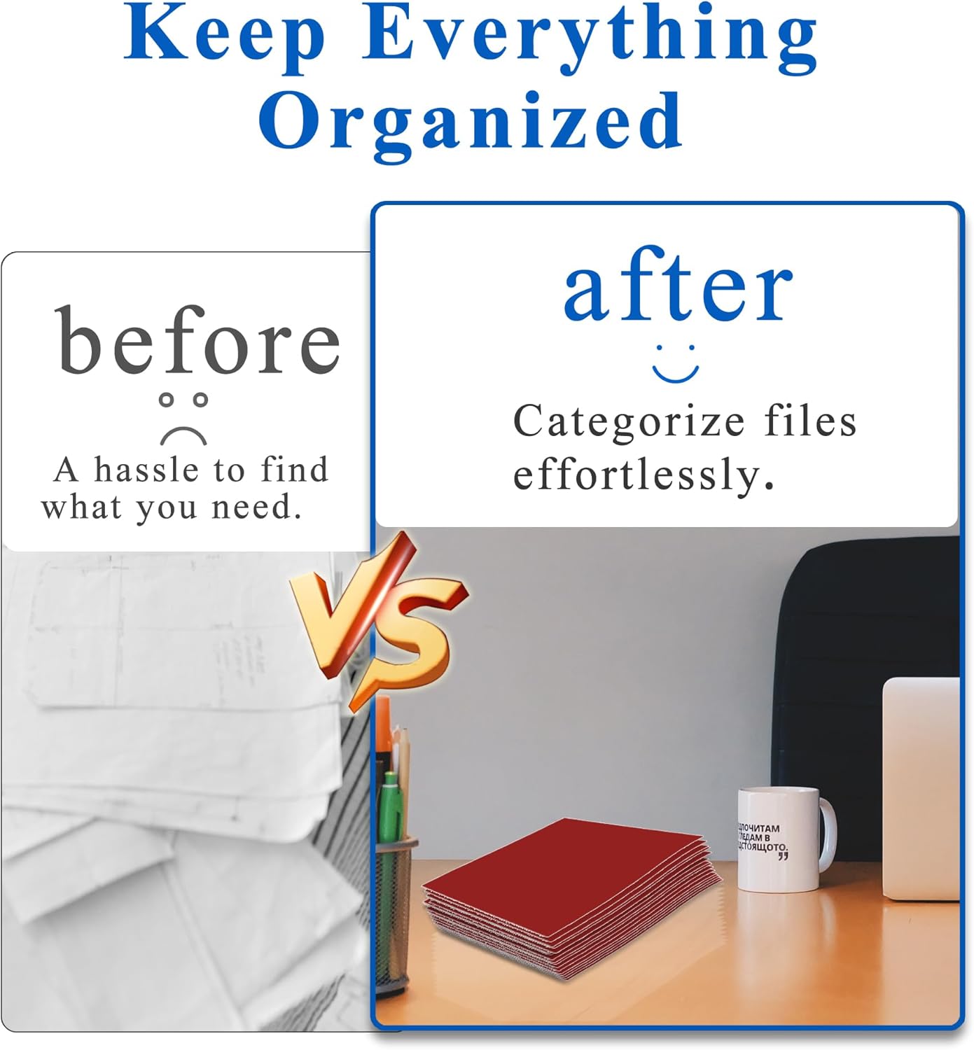 Zzrywuty 50 Packs Paper Folders with Pockets for Students,Businessmen and Office Workers,Letter Size,Two Pocket Folders with Card Slot for Office,Business, School Supplies (Red)