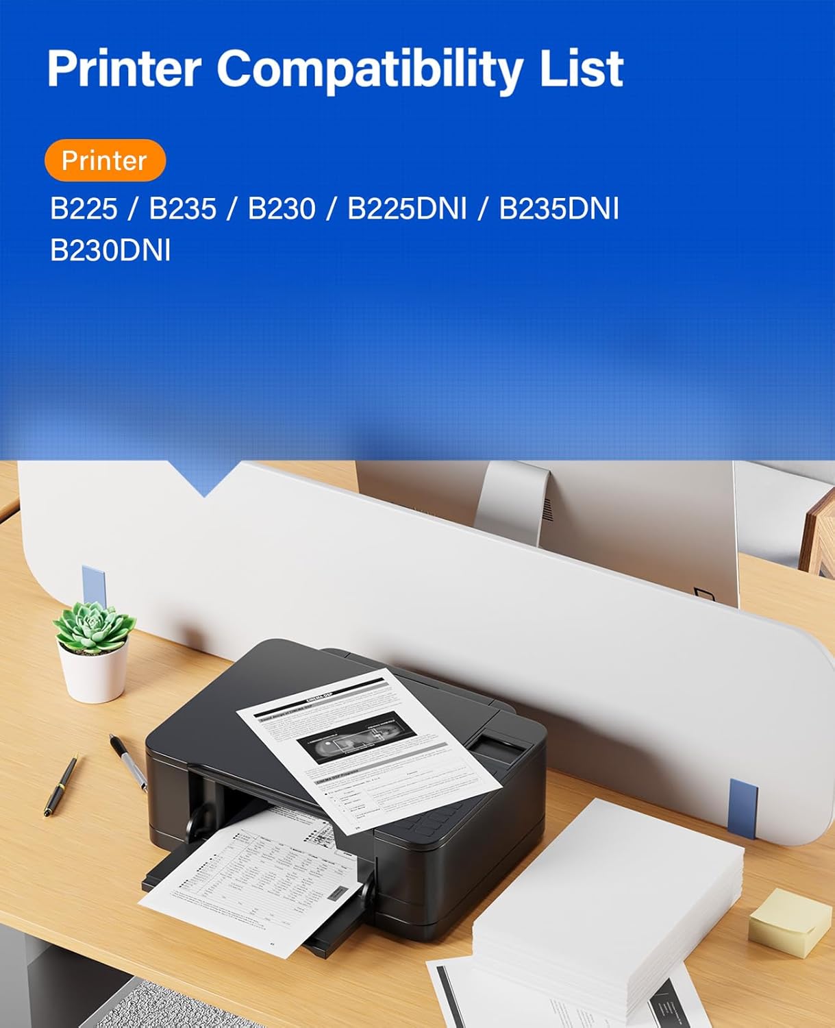 006R04400 High-Yield Toner Cartridge B230 B225 B235 Black 2-Pack with New chip Replacement for Xerox 006R04399 Toner Compatible with Xerox B225 B235 B230 B225DNI B235DNI B230DNI Printer Ink All-in-One