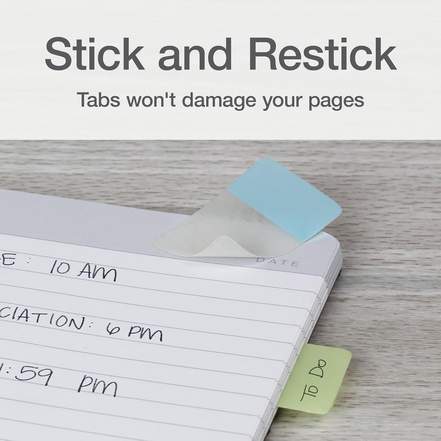 Redi-Tag Write-On Tabs, Repositionable Tabs for Binders and Planners, Removable Pop Up Tags, 4 Calming Colors, 1" x 1.5", 88 Per Pack (1006508)