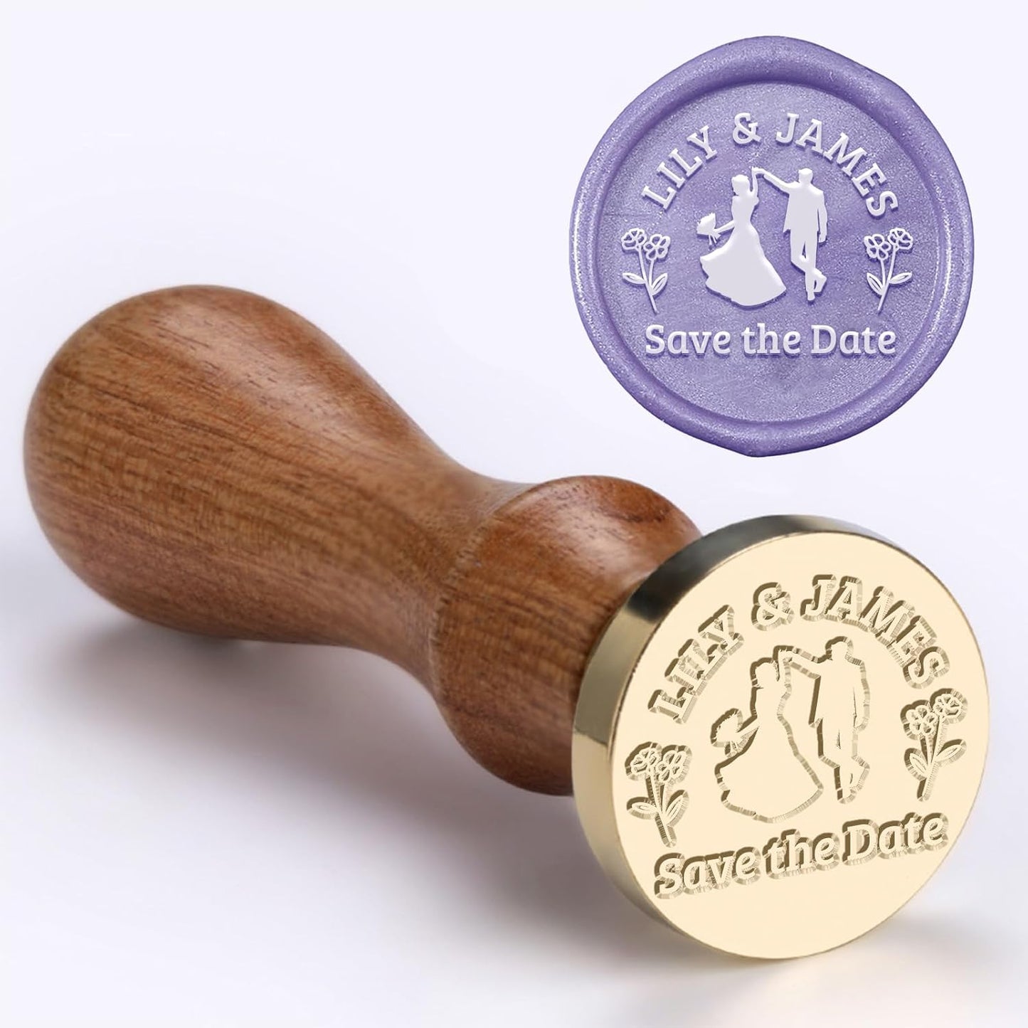 Custom Wax Seal Stamp | Personalized Wax Seal Stamp Kit with Your Design & Logo, for Wedding Invitations, Envelope Seals, Holiday Graduation Gifts