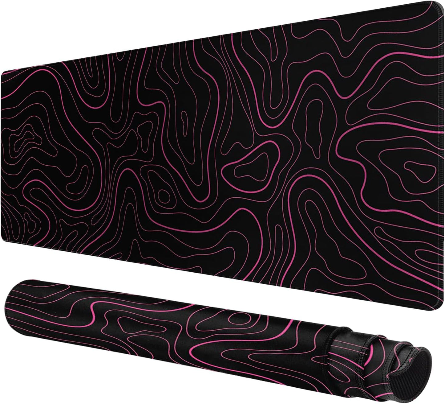 Large Mouse Pad for Desk - Gaming Mouse Pad with Non-Slip Base Stitched Edges, Mousepad for Keyboard and Mouse